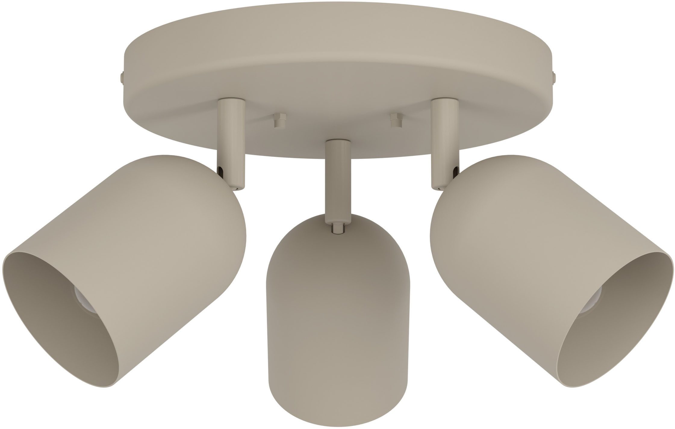 EGLO Deckenleuchte TILSTON Spotlampe - Stahl - E14 - 3X40W - IP20, ohne Leuchtmittel, Deckenlampe, Deckenstrahler, Strahler, H21 x Ø25 cm