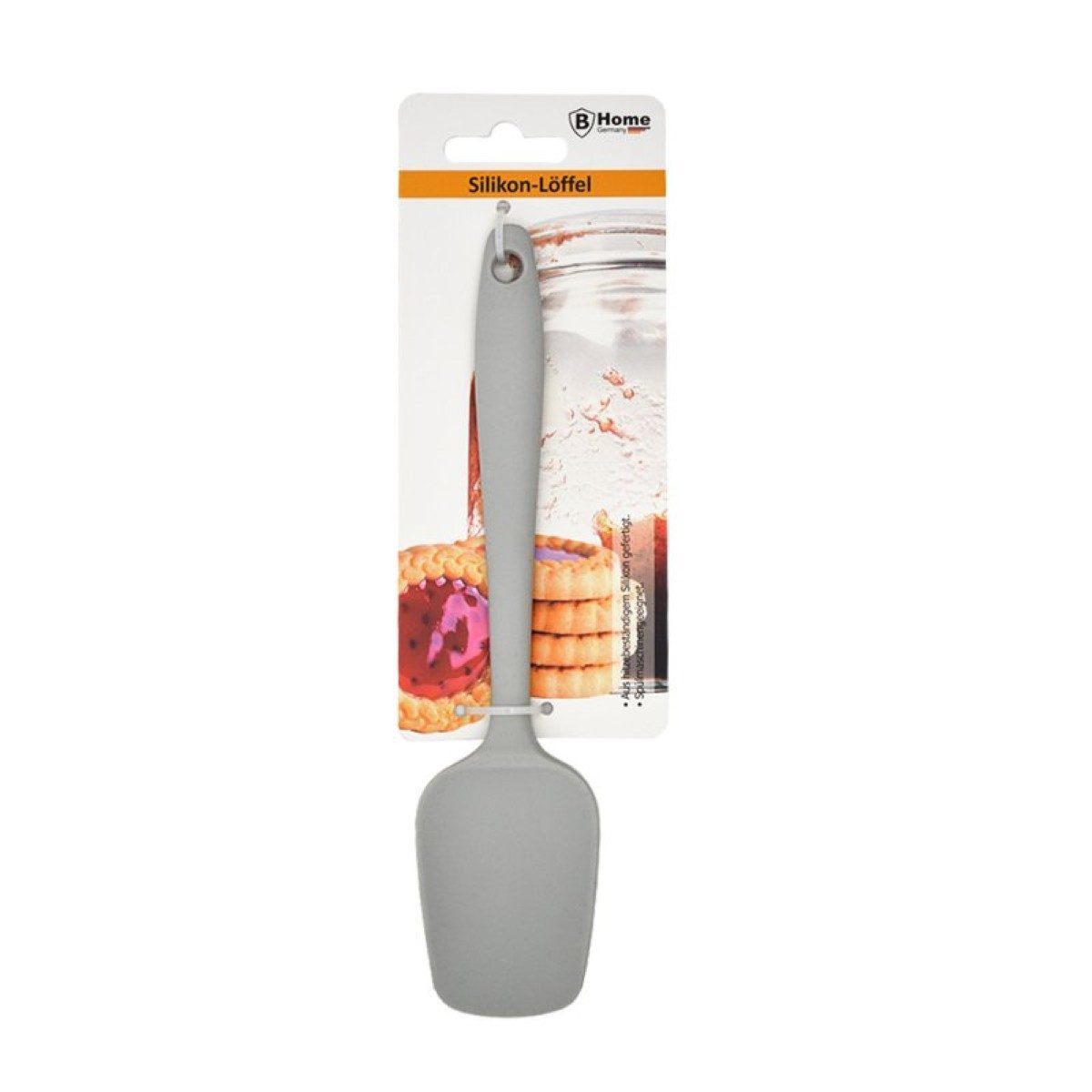 B-Home Teigschaber aus Silikon, für Backen, Rühren & Ausschaben - 20 cm mit Aufhängeöse