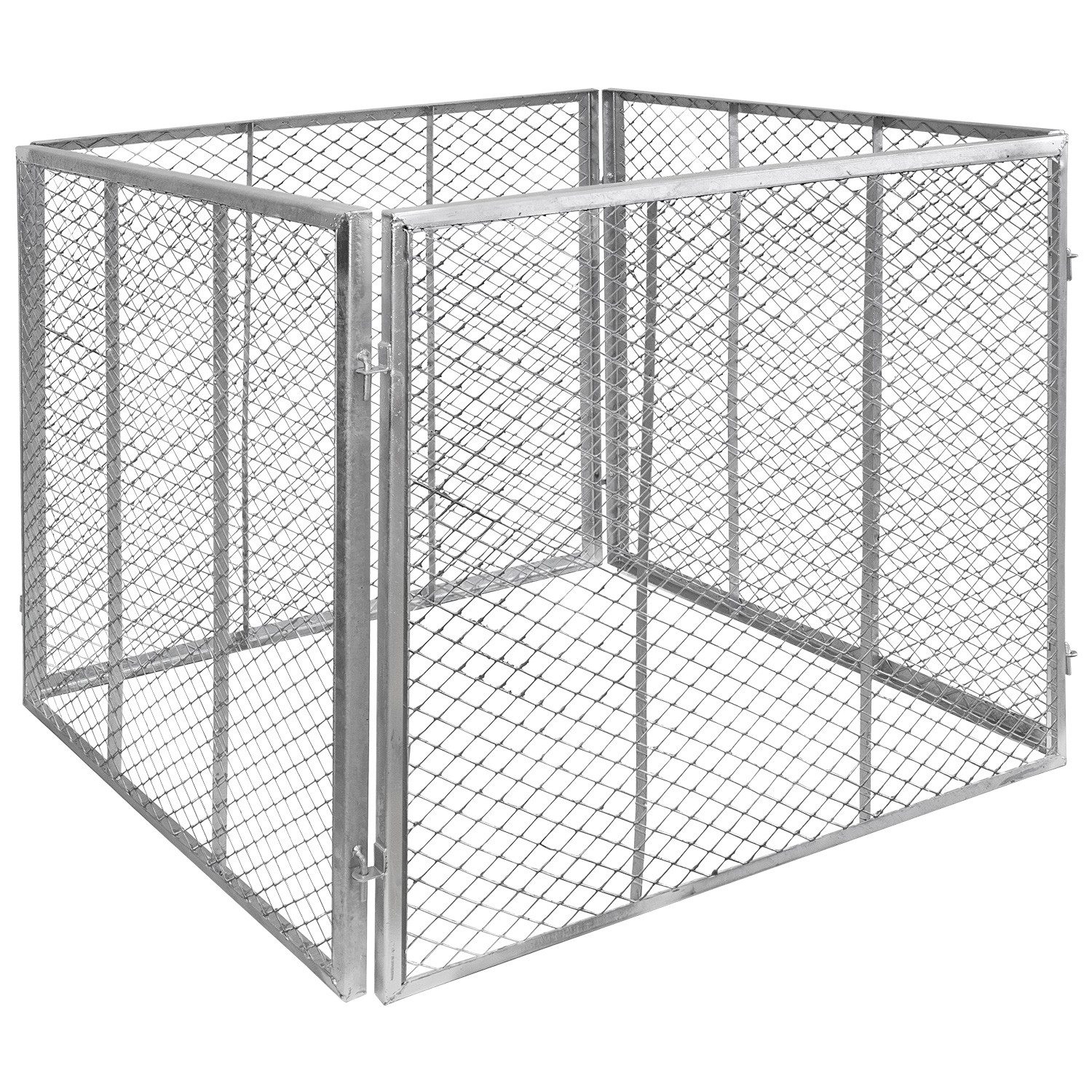 V2Aox Komposter Kompost Kompostbehälter Garten Gitter Stahl verzinkt 80x80x70 cm