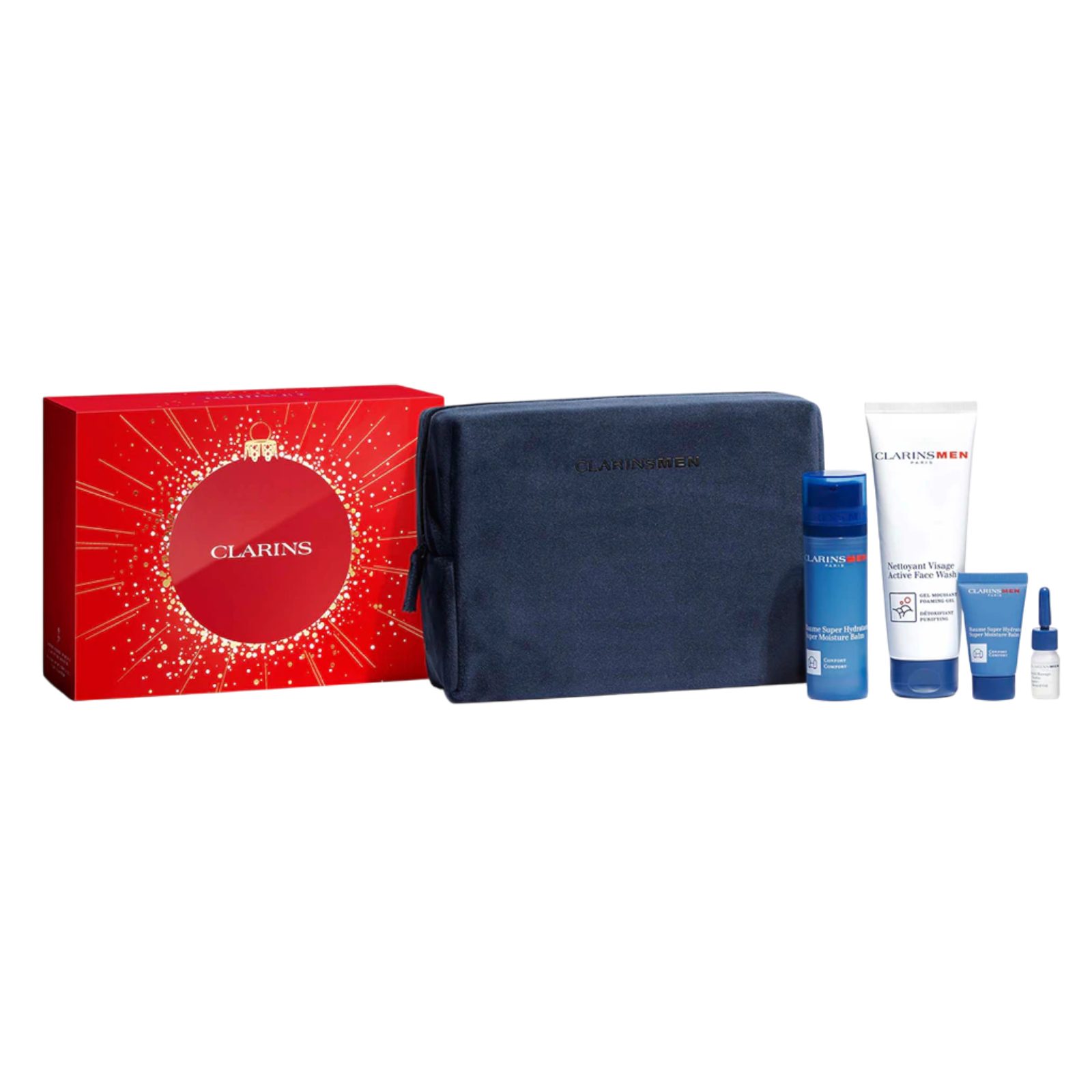 Clarins Gesichtspflege-Set CLARINS Men X-MAS-Set 2025, 5-tlg.