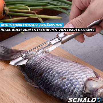 MAVURA Sparschäler SCHÄLOX Schäler Pendelschäler Gemüseschäler Kartoffelschäler, (Spargelschäler Obstschäler Entschupper), Fischschuppen Fischentschupper Schaber