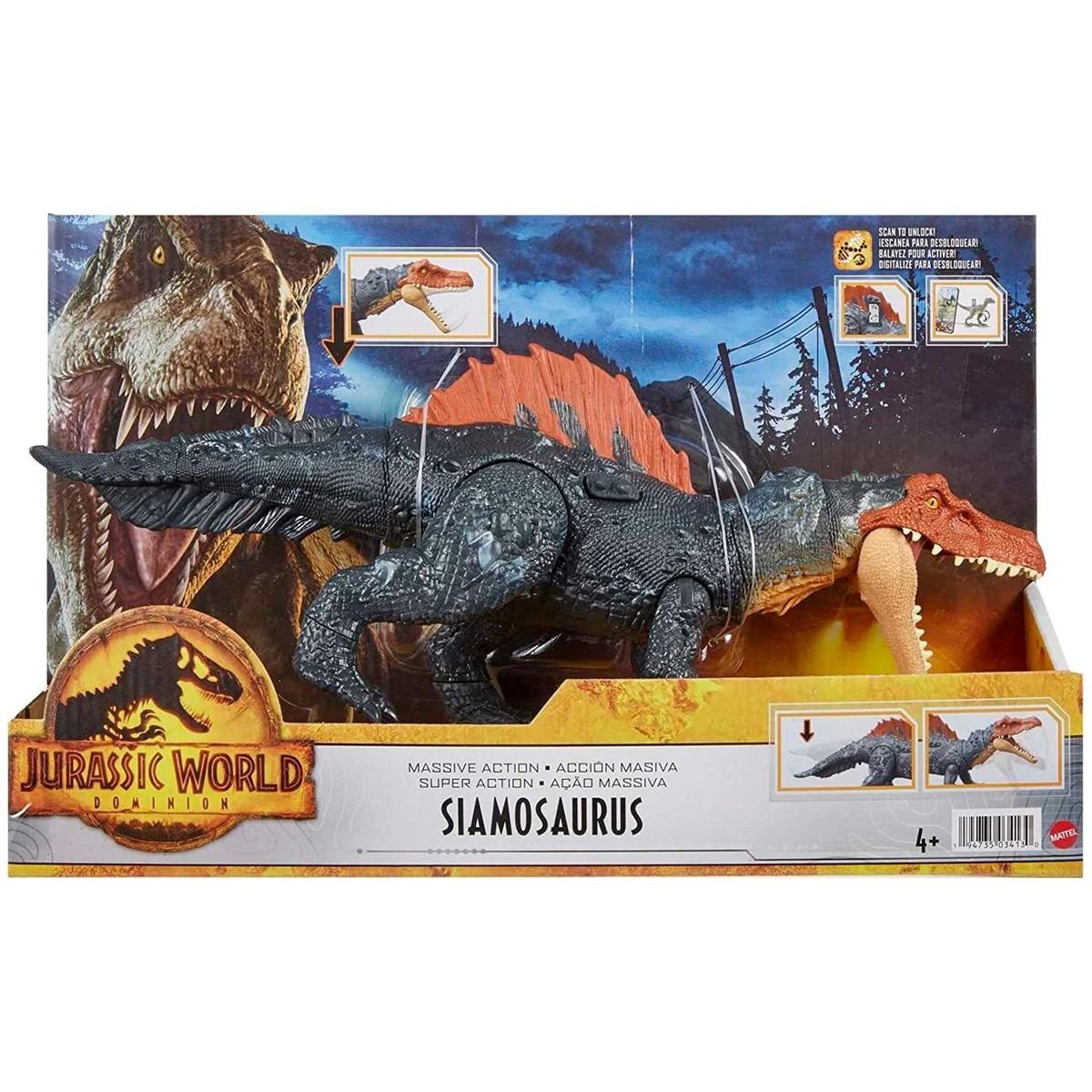 Spielfigur Mattel HDX51: Jurassic World Dominion - Massive Action - Spielfigur, S