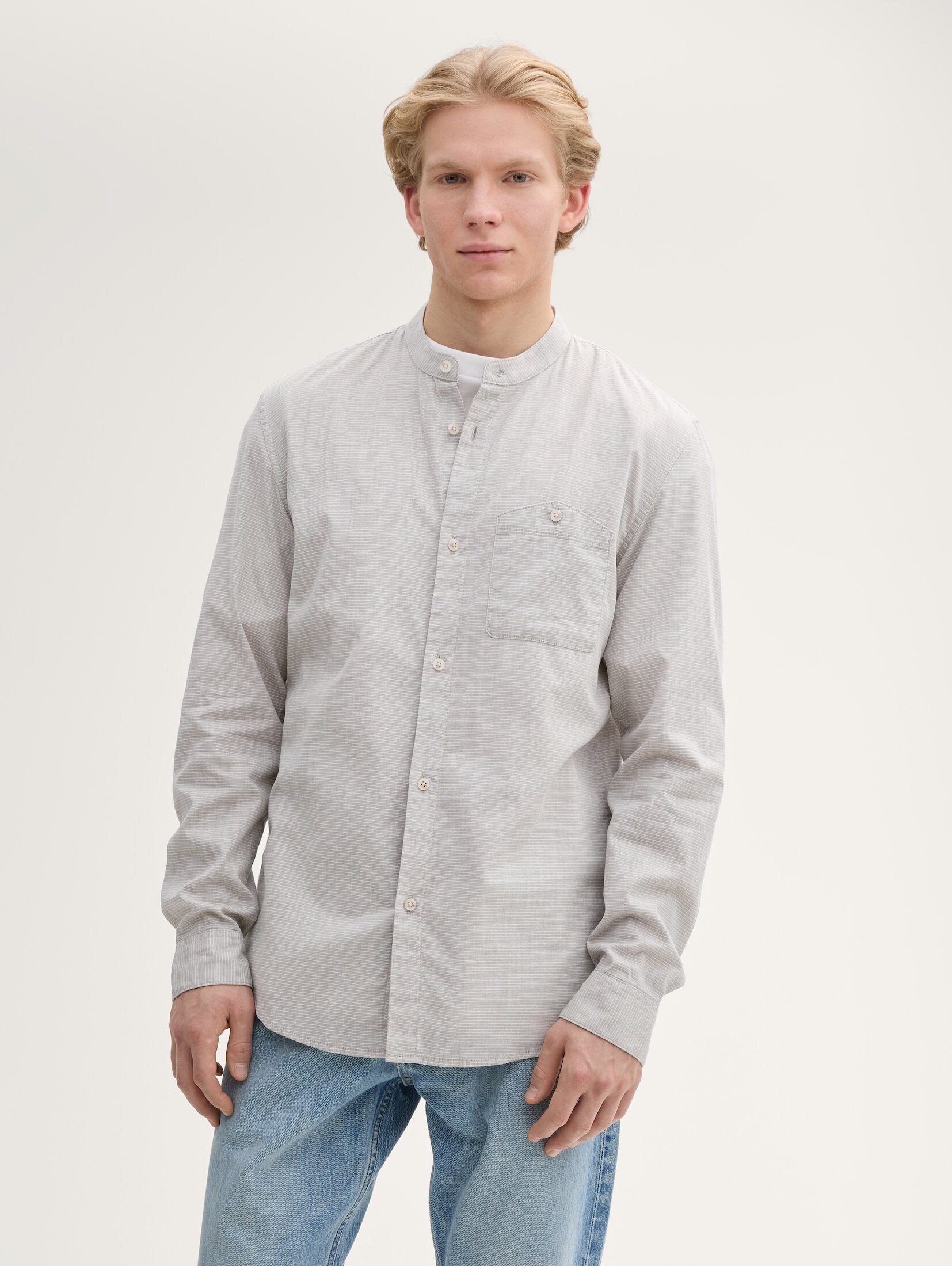 TOM TAILOR Denim Langarmhemd Strukturiertes Hemd günstig online kaufen