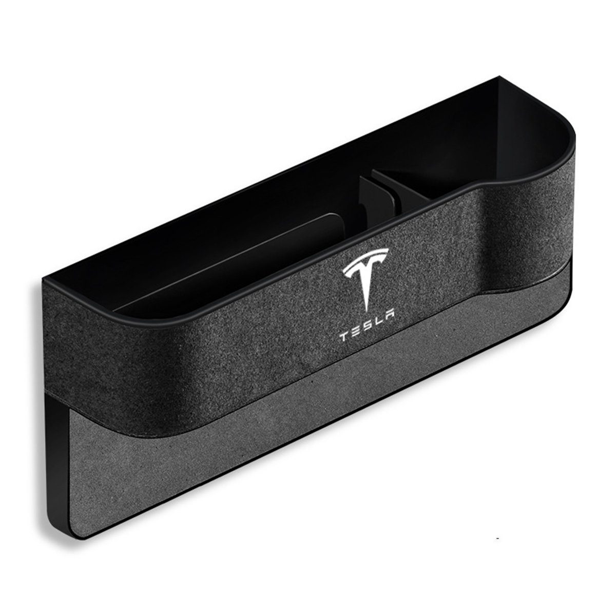 Die Autokleiderbügel Armlehnenbox-Aufbewahrung Sterne Tesla-Autositz-Lücken-Aufbewahrungsbox, Anthrazitgrau
