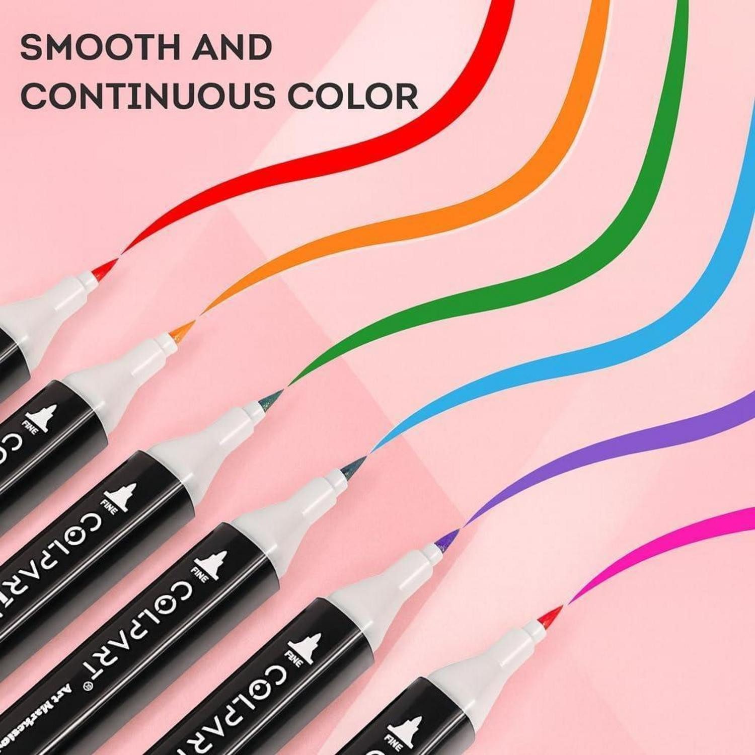 colpart Marker 120+2 Twin Marker Stifte Set Manga Design Malerei Brush Marker Kit