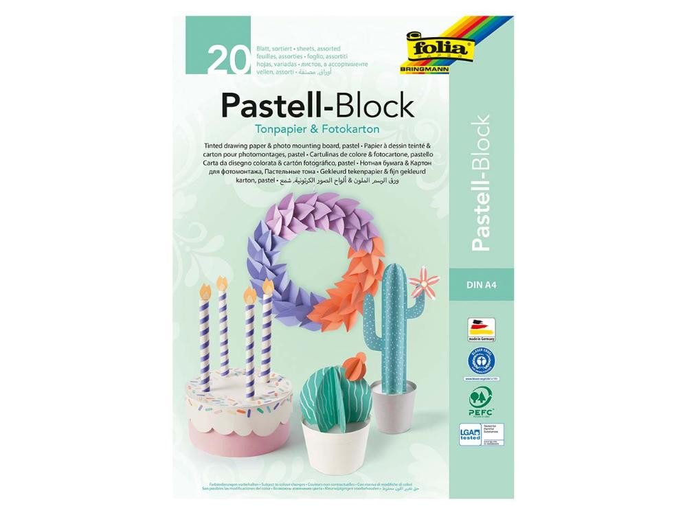 Folia Max Bringmann KG Seidenpapier folia Tonpapier und Fotokarton, pastell sortierte