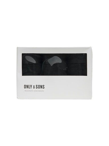 ONLY & SONS Trunk ONSFITZ SOLID black white waist NOOS TRUNK BLACK 3PACK 3-St) (Packung