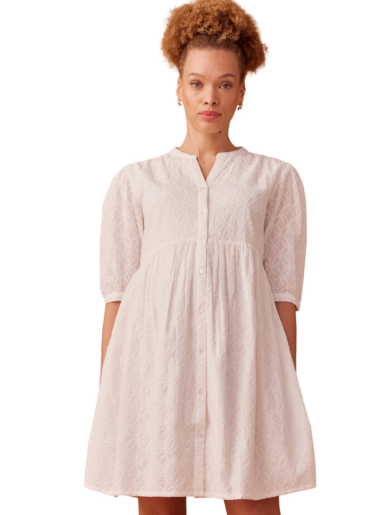 Minikleid Kleid mit Lochstickereien für Schwangerschaft