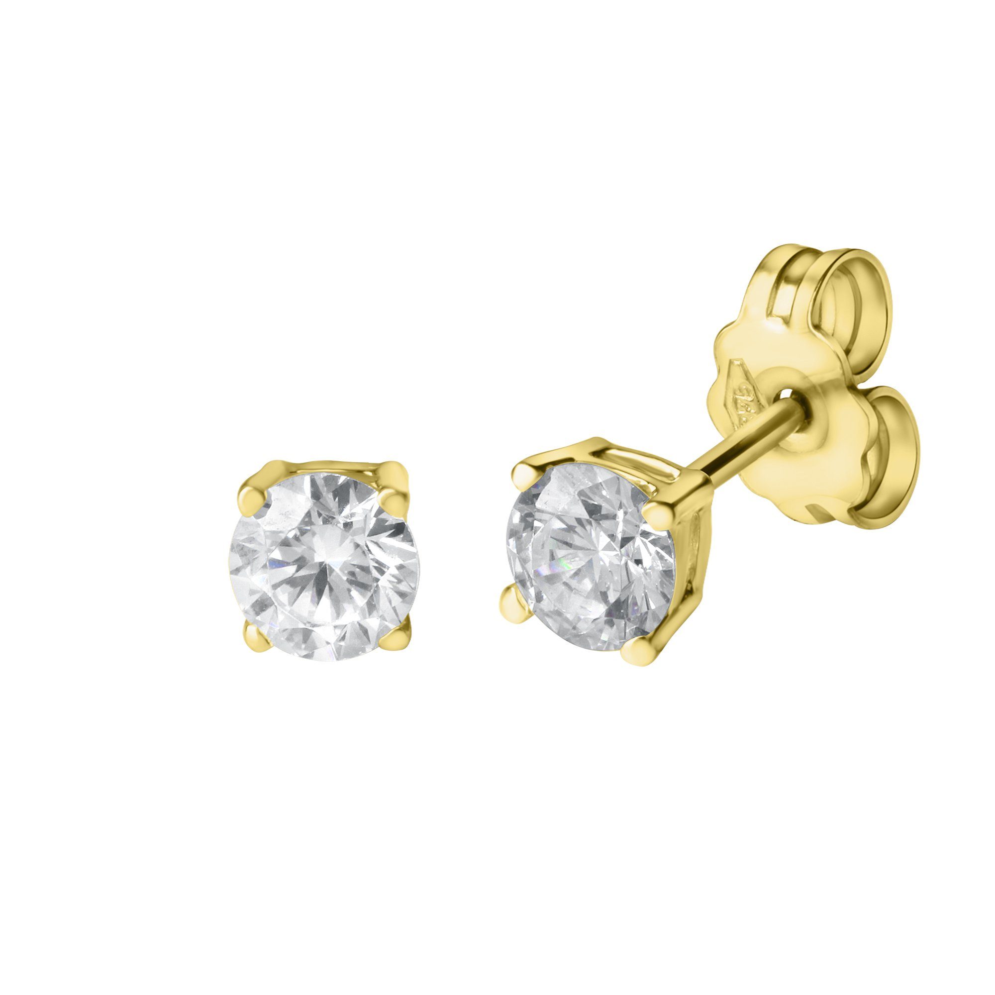 CELESTA Paar Ohrstecker 375/- Gelbgold Zirkonia