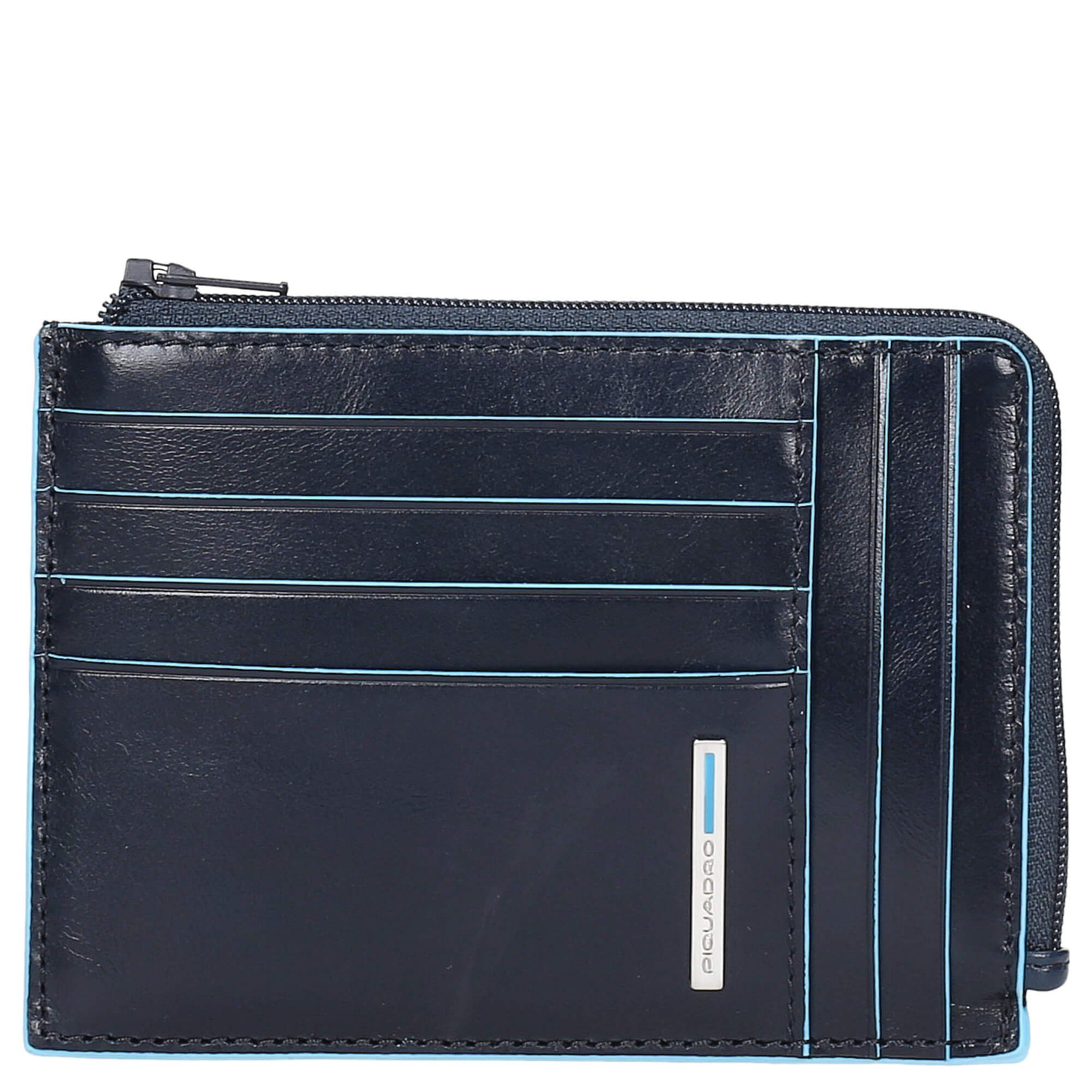 Piquadro RFID 2 12.5 blue (1-tlg) 8cc cm Geldbörse Kreditkartenetui Blue Square -