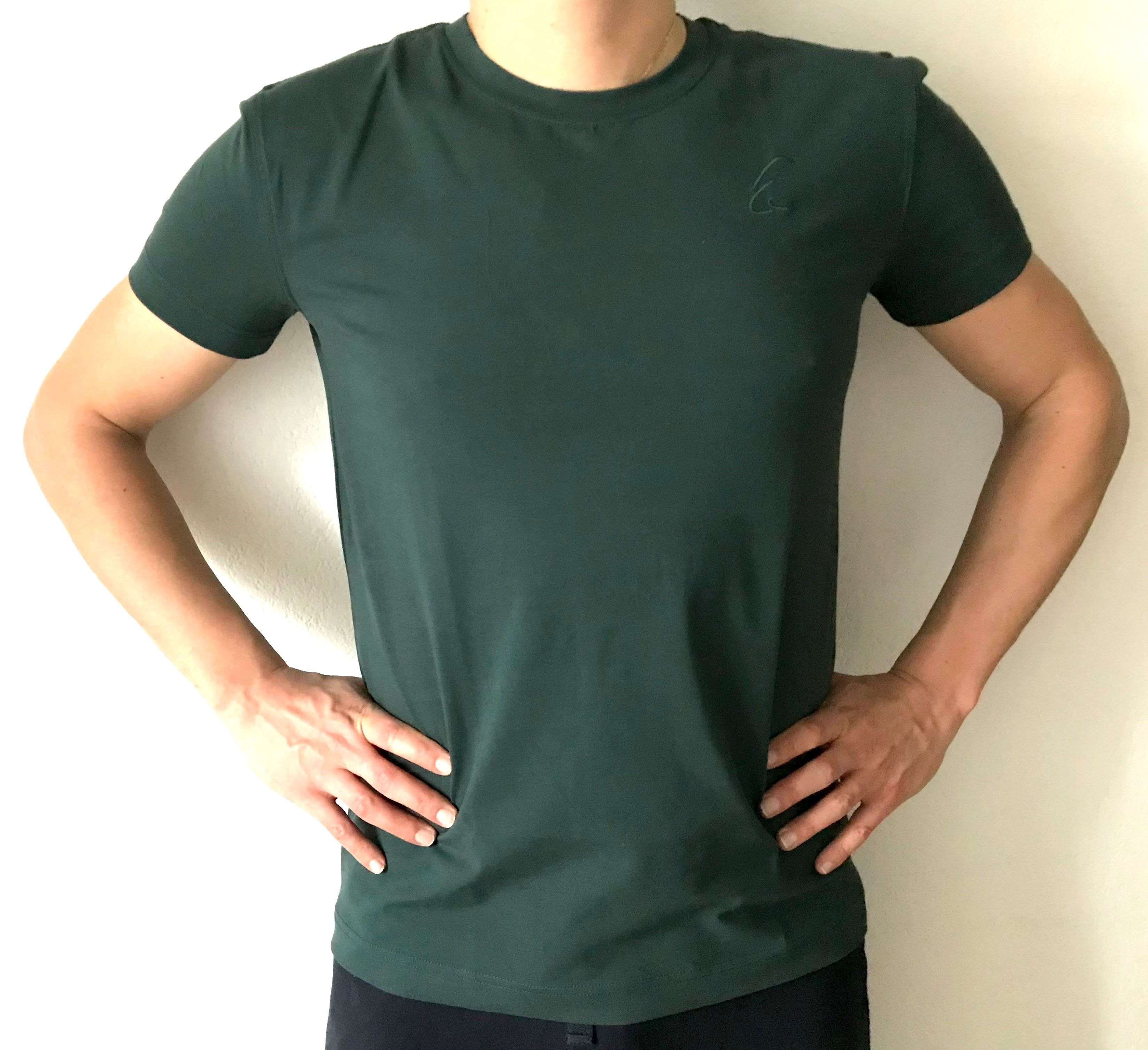 ESPARTO Yogashirt kühlend, auch unisex, gut Herren Thymian für leicht Bhaalu T-Shirt geeignet Sommer im