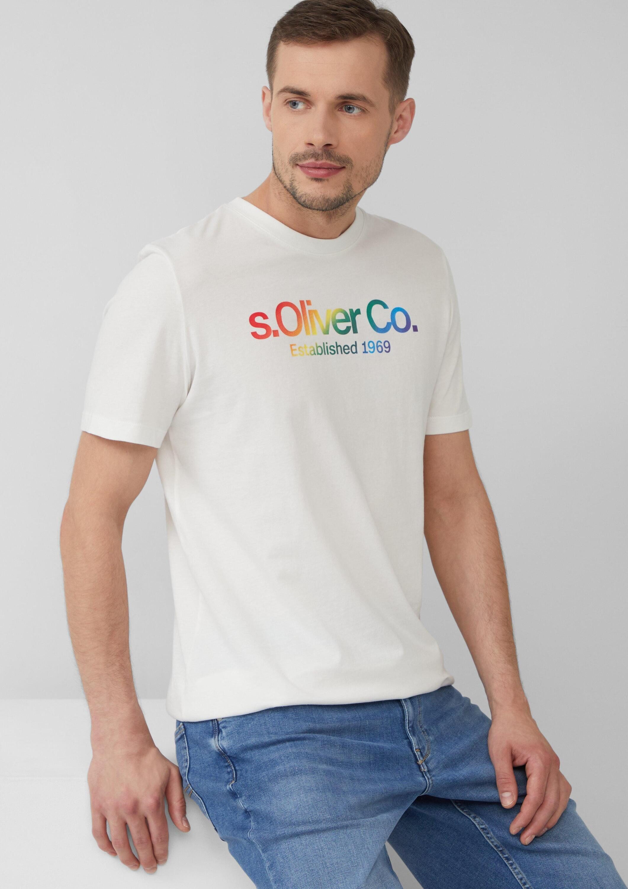 s.Oliver Kurzarmshirt T-Shirt T-Shirt mit Pride-Motiv günstig online kaufen