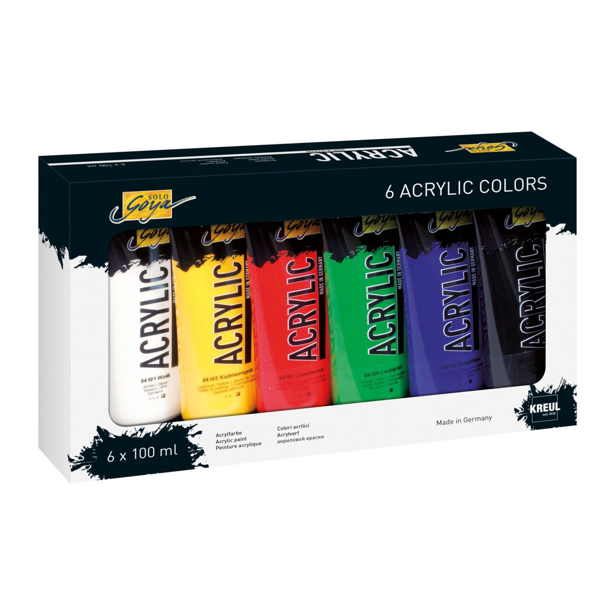 C. KREUL Acrylfarbe SOLO GOYA Acrylic 100ml Tuben 6er Set