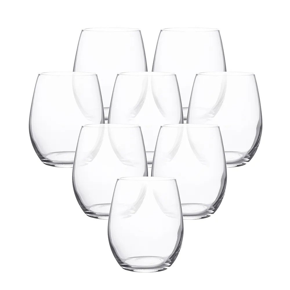 Ritzenhoff & Breker Gläser-Set Trinkgläser 8er Set bauchiges Design 390 ml transparent, Glas, Bauchiges Design gut geformt ausbalanciert