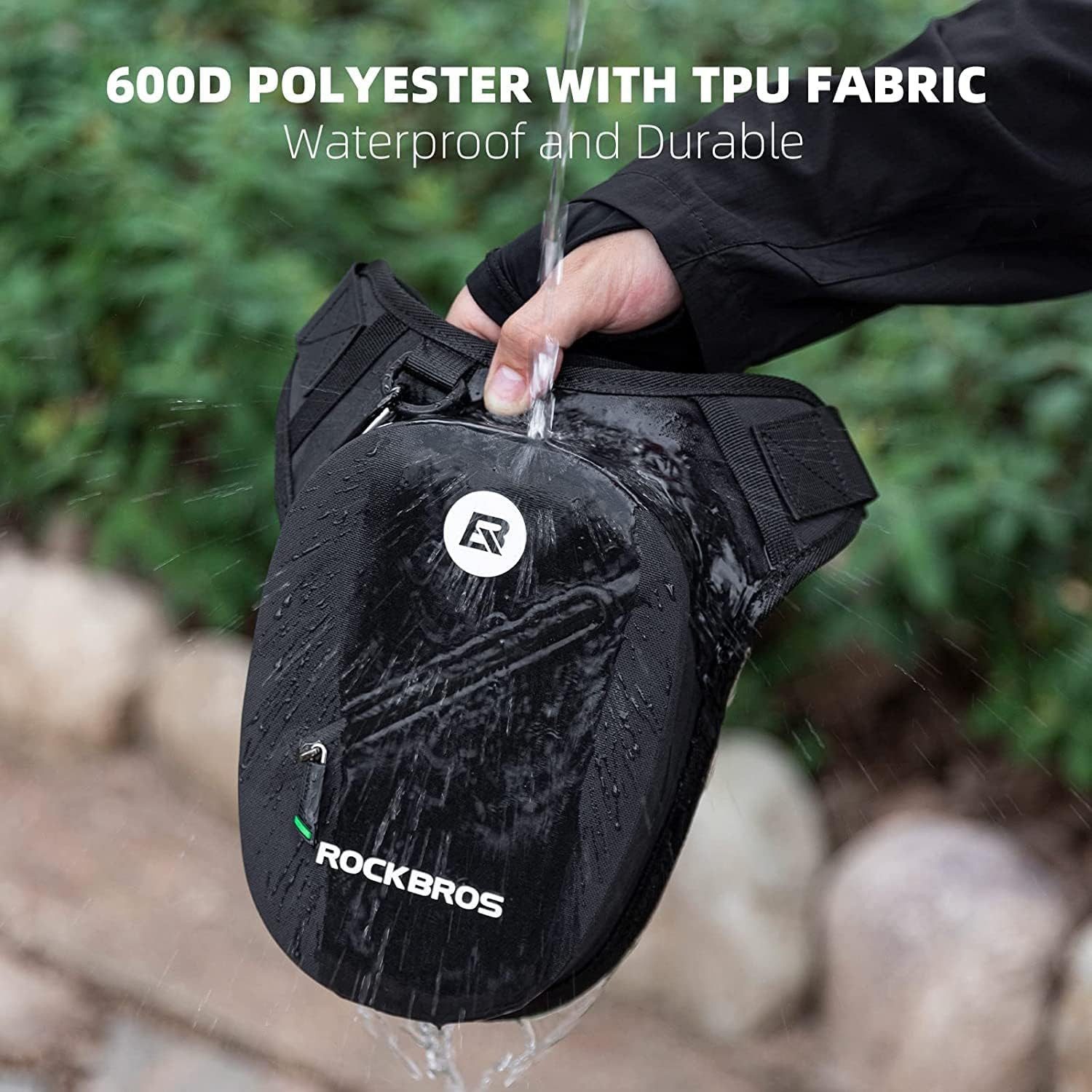 ROCKBROS Beintasche Motorrad Hüfttasche Bein Wasserdicht mit Abnehmbarem Beingurt (für Damen Herren Motorrad Wandern Outdoor), Reflektierend