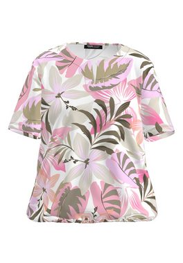 FRANK WALDER Kurzarmshirt mit floralem Dessin in Pastelltönen