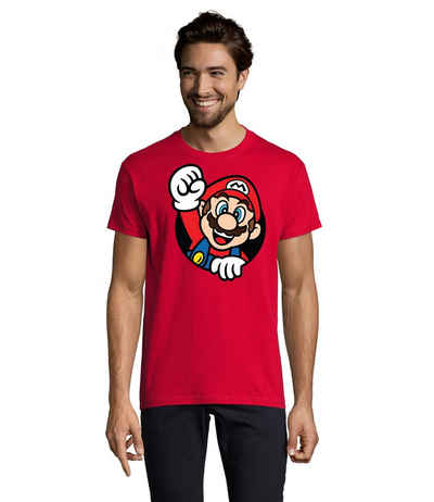 Blondie & Brownie T-Shirt »Herren Super Mario Faust Nerd Konsole Gaming Spiel Nintendo«