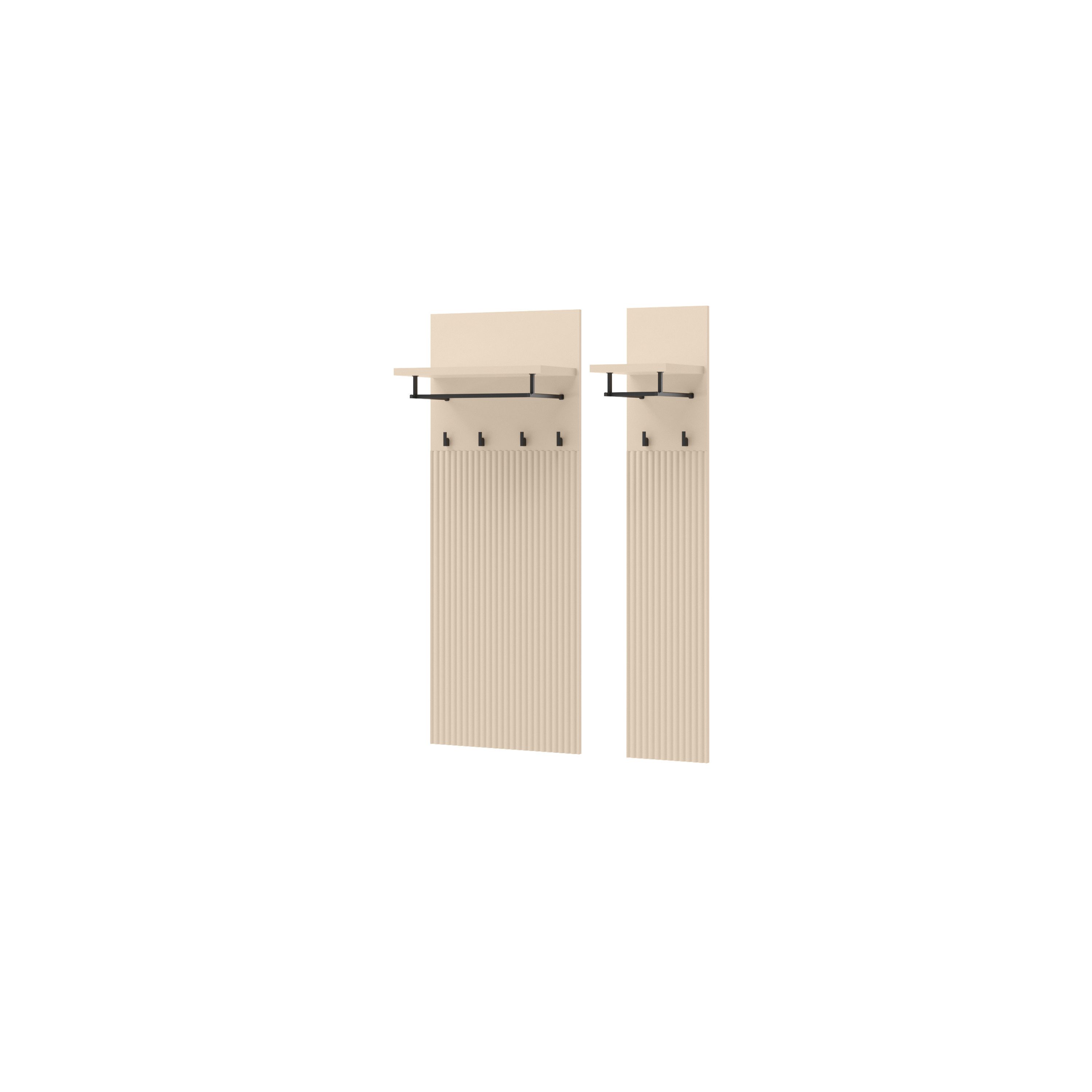 yourhouse24 Garderoben-Set TREND Set 1 mit LED-Beleuchtung Sandbeige