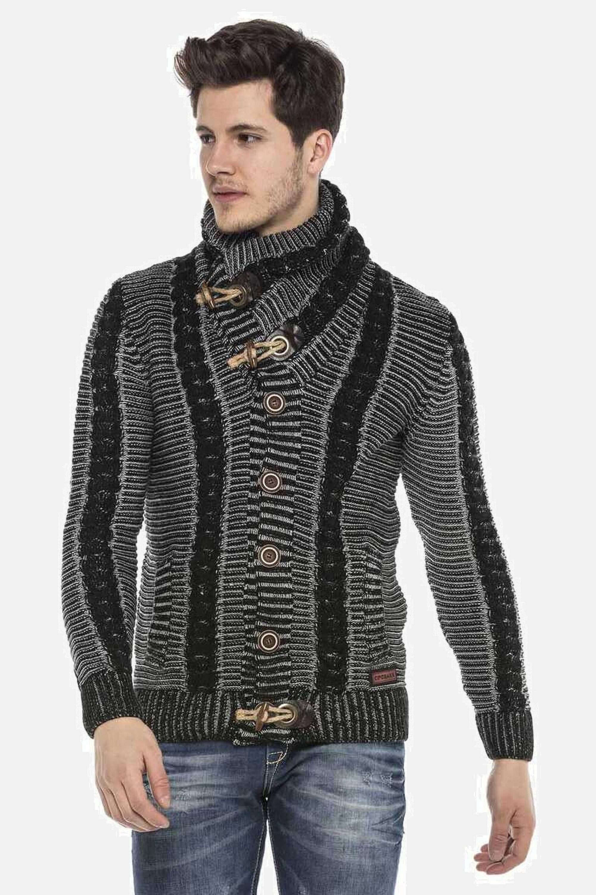 Cipo & Baxx Cardigan Strickjacke (1-tlg) mit Knopfleiste, CP215 günstig online kaufen