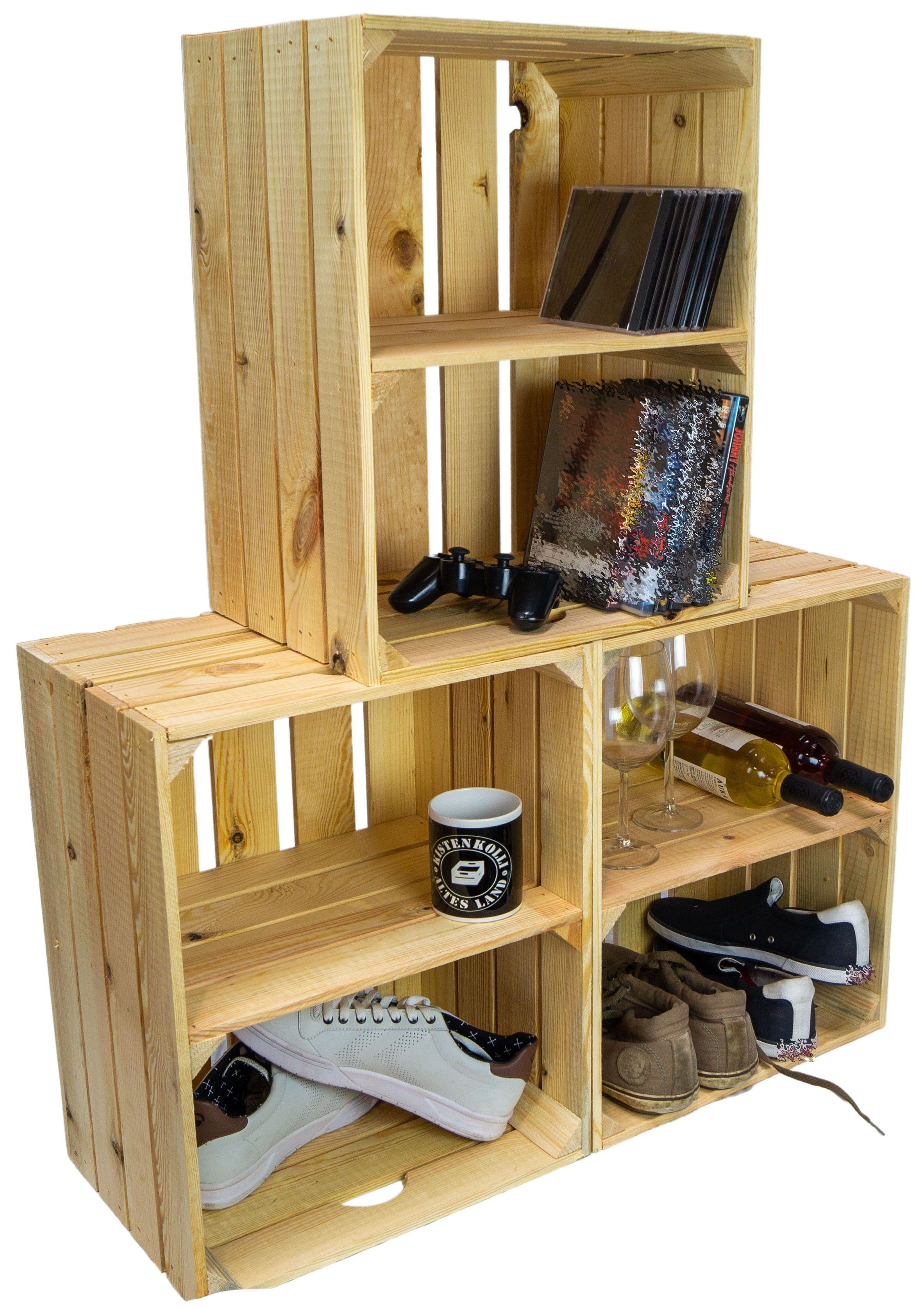 Kistenkolli Altes Land Allzweckkiste 3er set Holzkiste Johanna Natur Quer W günstig online kaufen