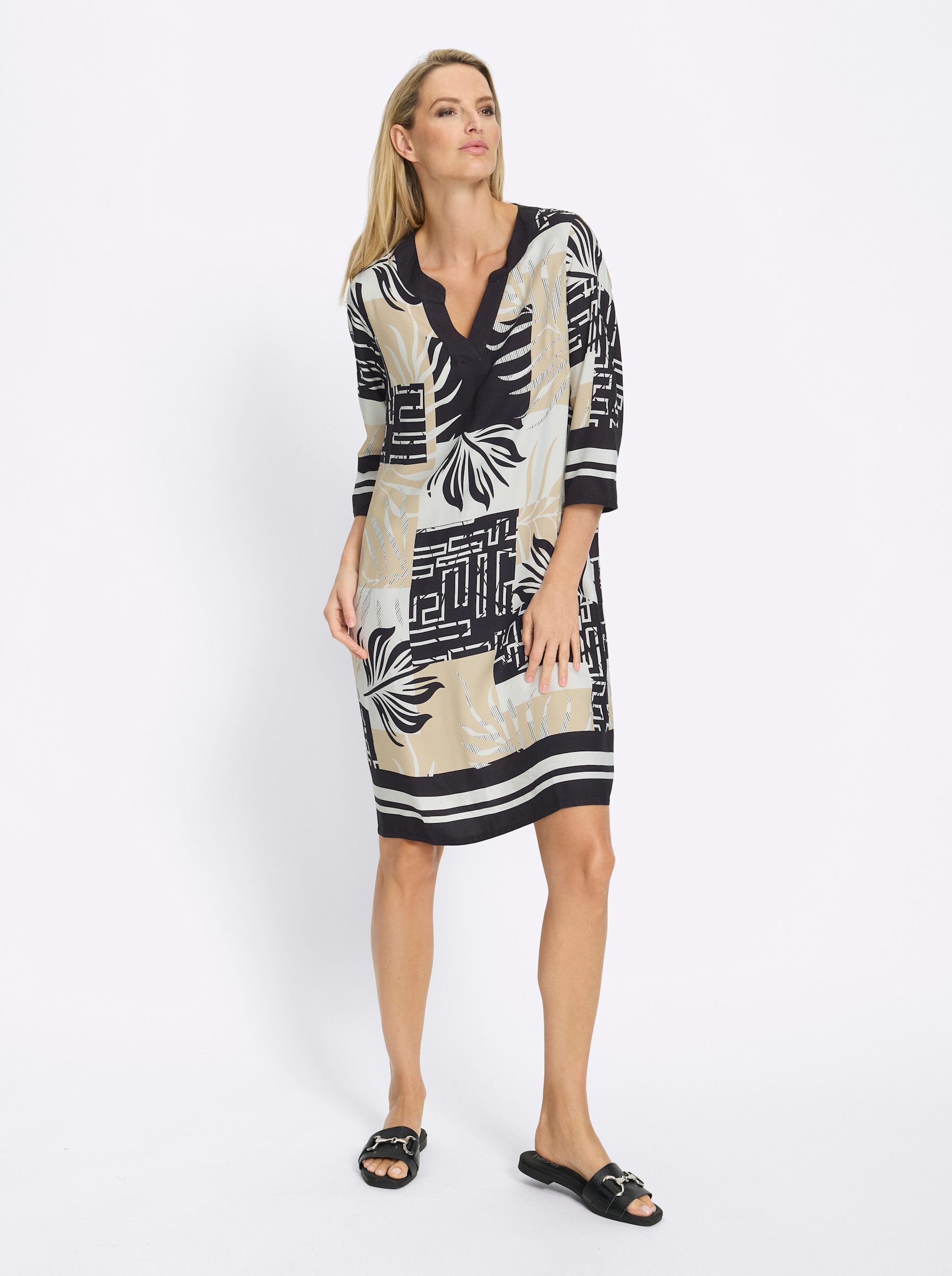 heine Etuikleid Druck-Kleid 3/4-Arm