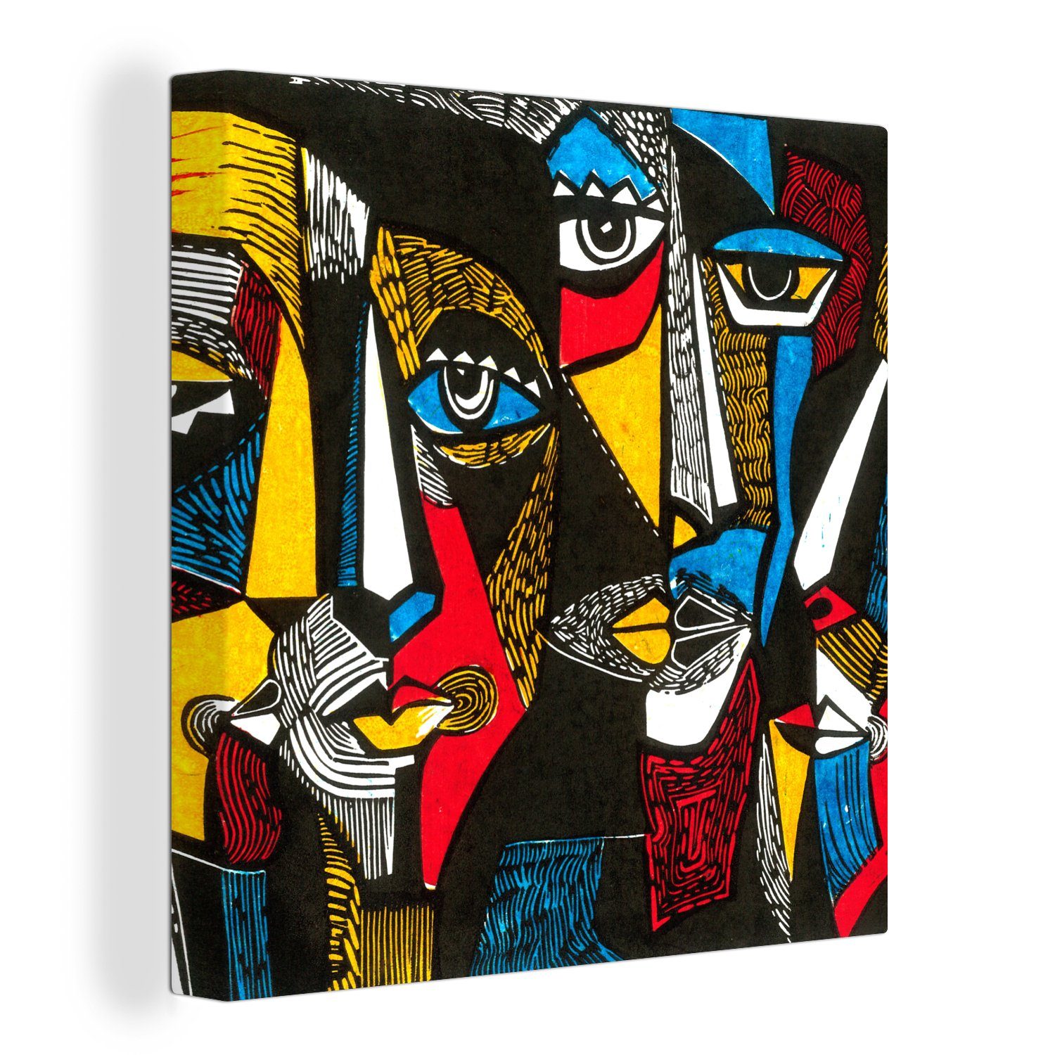 OneMillionCanvasses® Gemälde Malerei - Ölgemälde - Kubismus, (1 St), Leinwand Bilder für Wohnzimmer Schlafzimmer