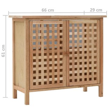 vidaXL Badezimmerspiegelschrank Waschbeckenunterschrank Massivholz Walnuss 66x29x61 cm