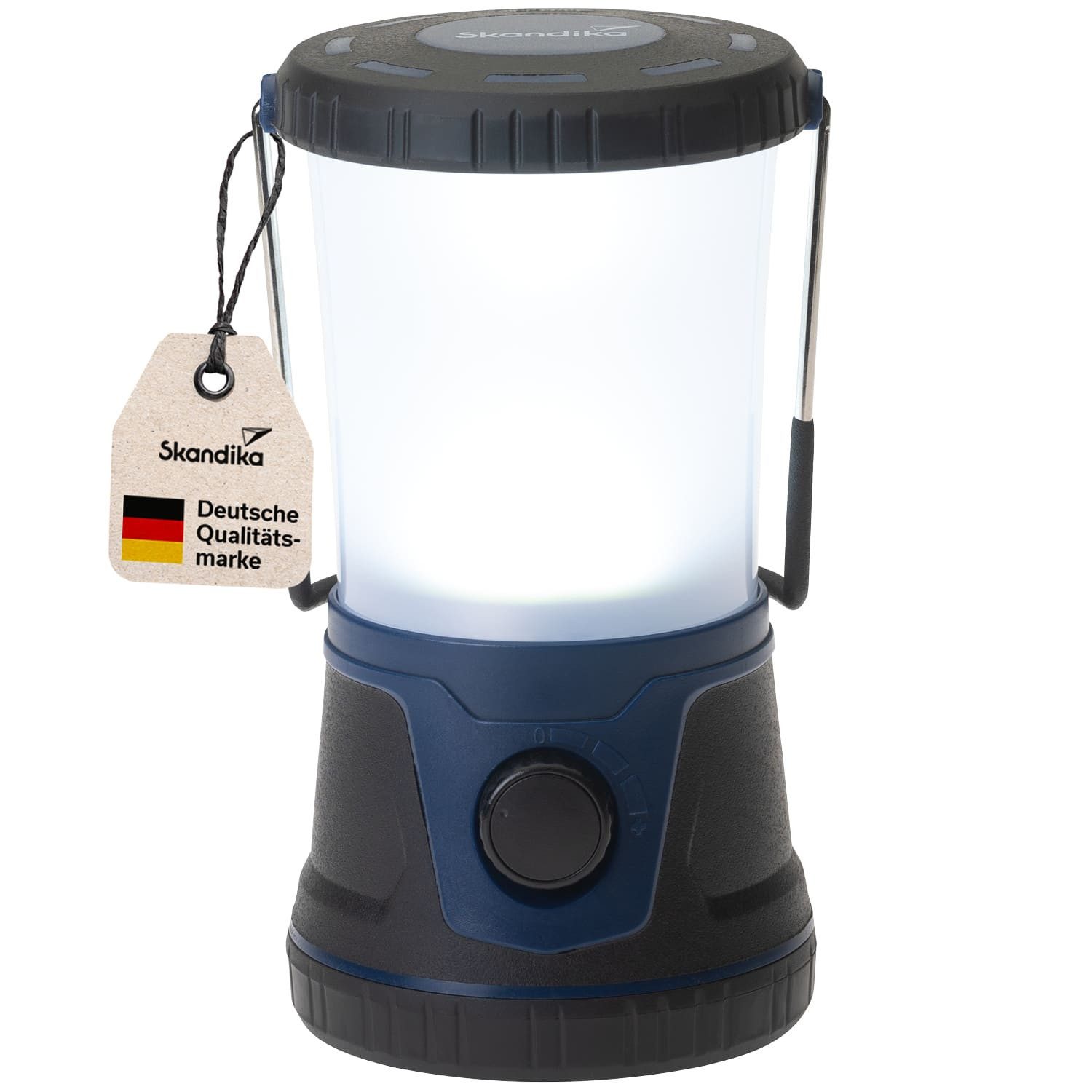 Skandika LED Gartenleuchte Campinglampe Talvik mit Powerbankfunktion, aufladbar, 1500 Lumen, stufenlos dimmbar, 4400 mAh, Notfallleuchte, 6500 K, USB-C Anschluss
