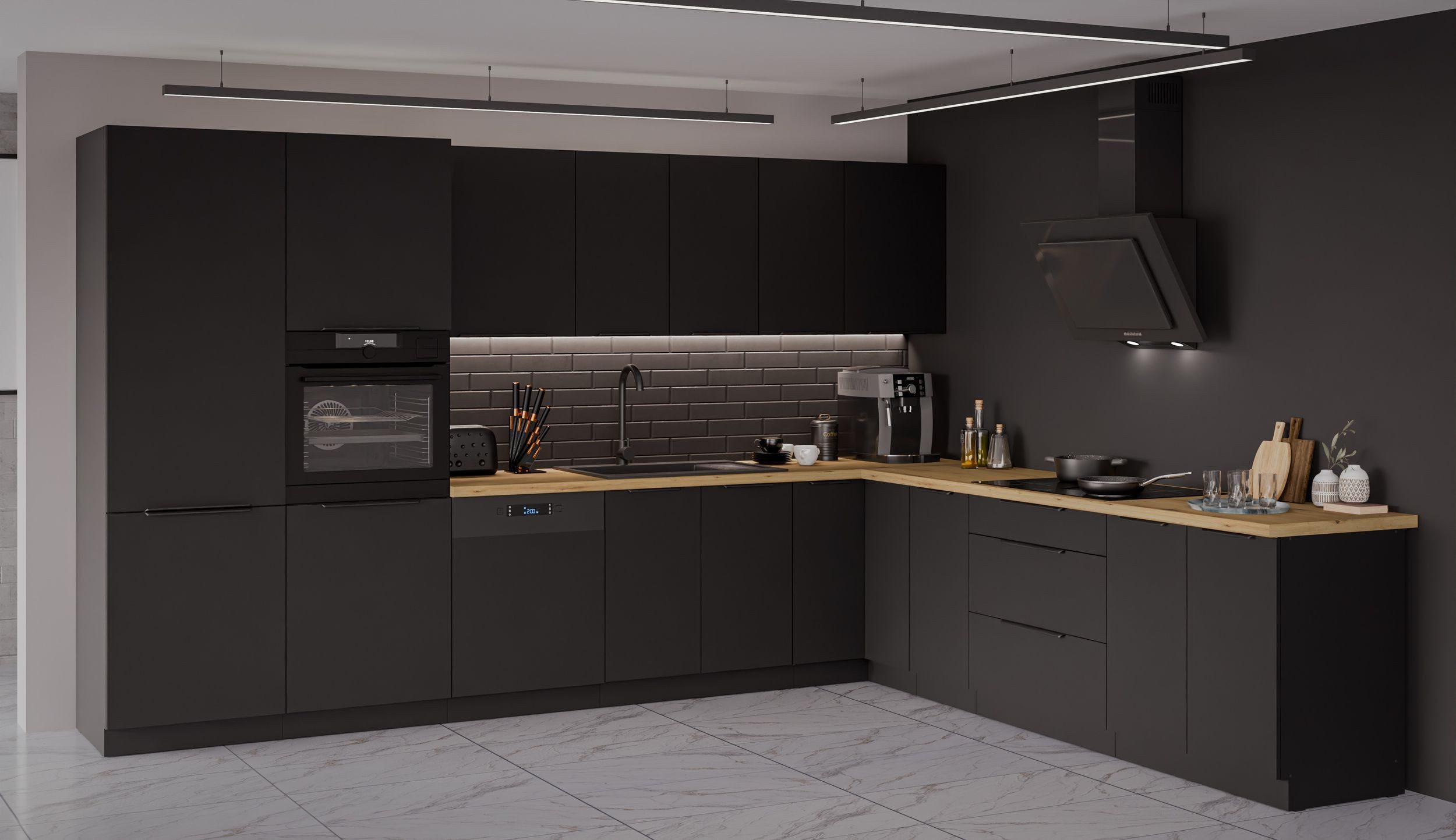 Küchen-Preisbombe Winkelküche SIENA 350x290 cm Küchenzeile Küchenblock Küch günstig online kaufen