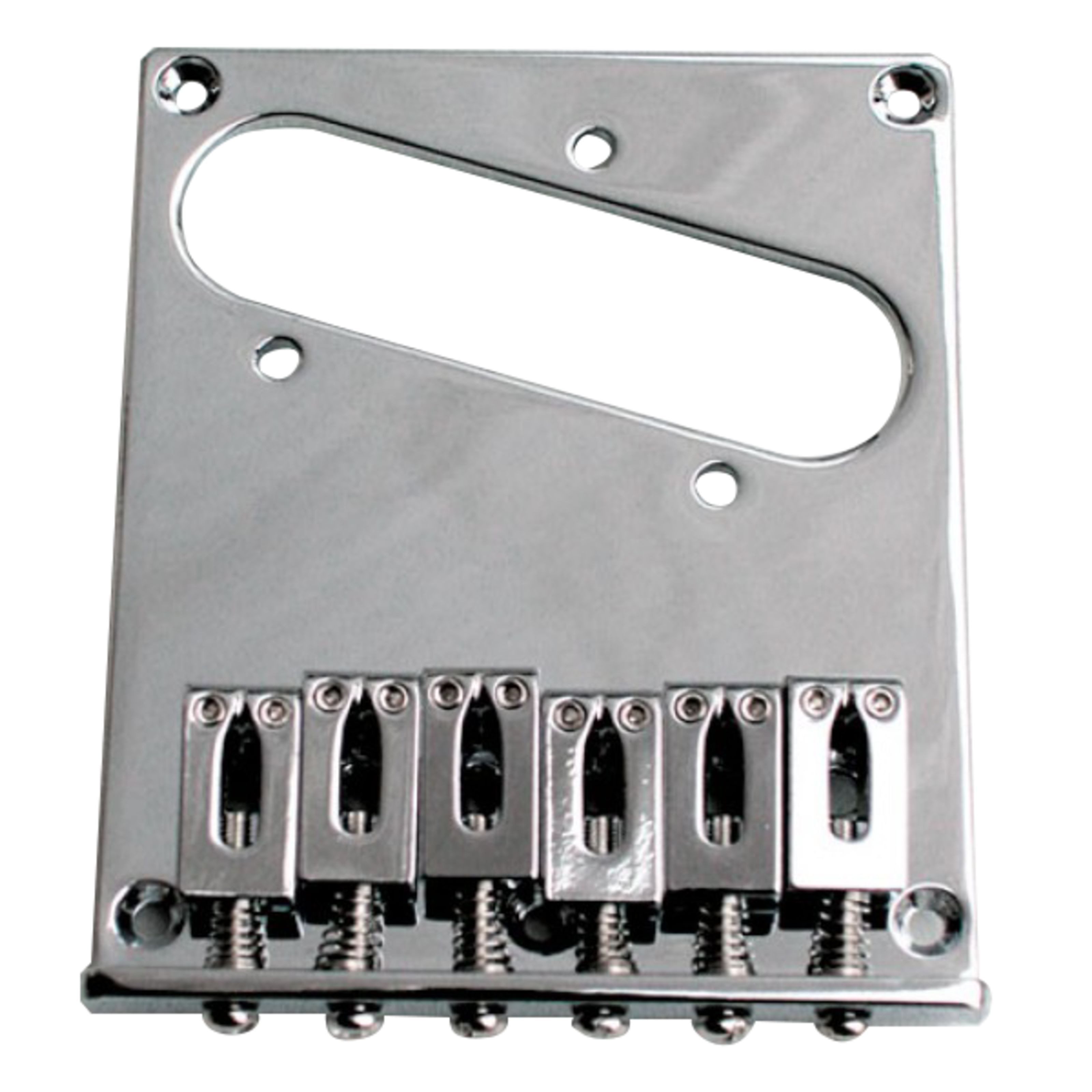 Göldo E-Gitarre, ersatzteile für Gitarren, Brücken, Stege, Saitenhalter, Economy Bridge T-Style Single Coil, Chrom - Gitarren Ersatzteil
