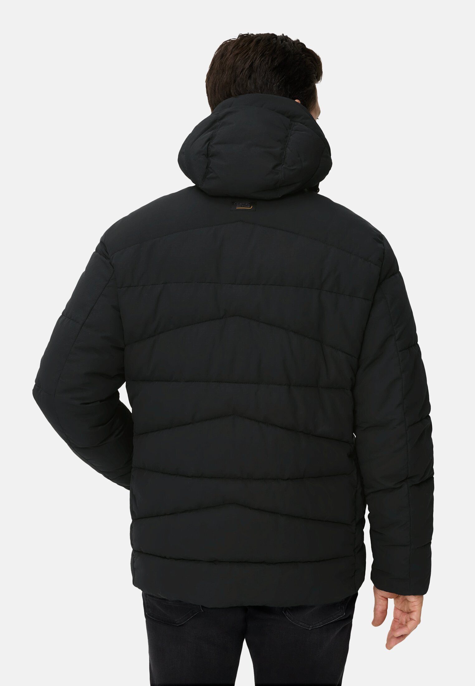 camel active Winterjacke mit abnehmbarer Kapuze Langarm