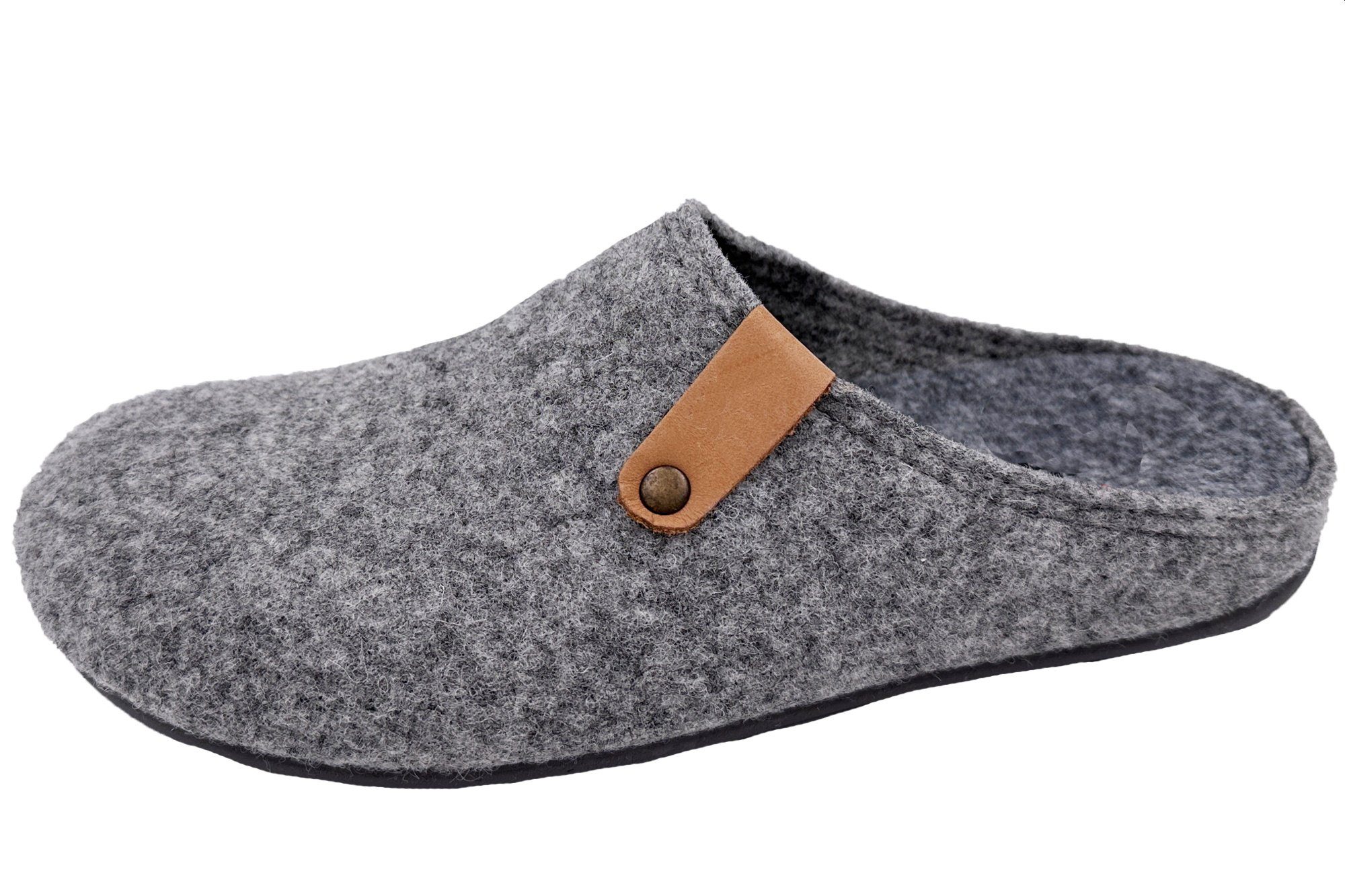 Herren FIlz Pantoffel Hausschuh