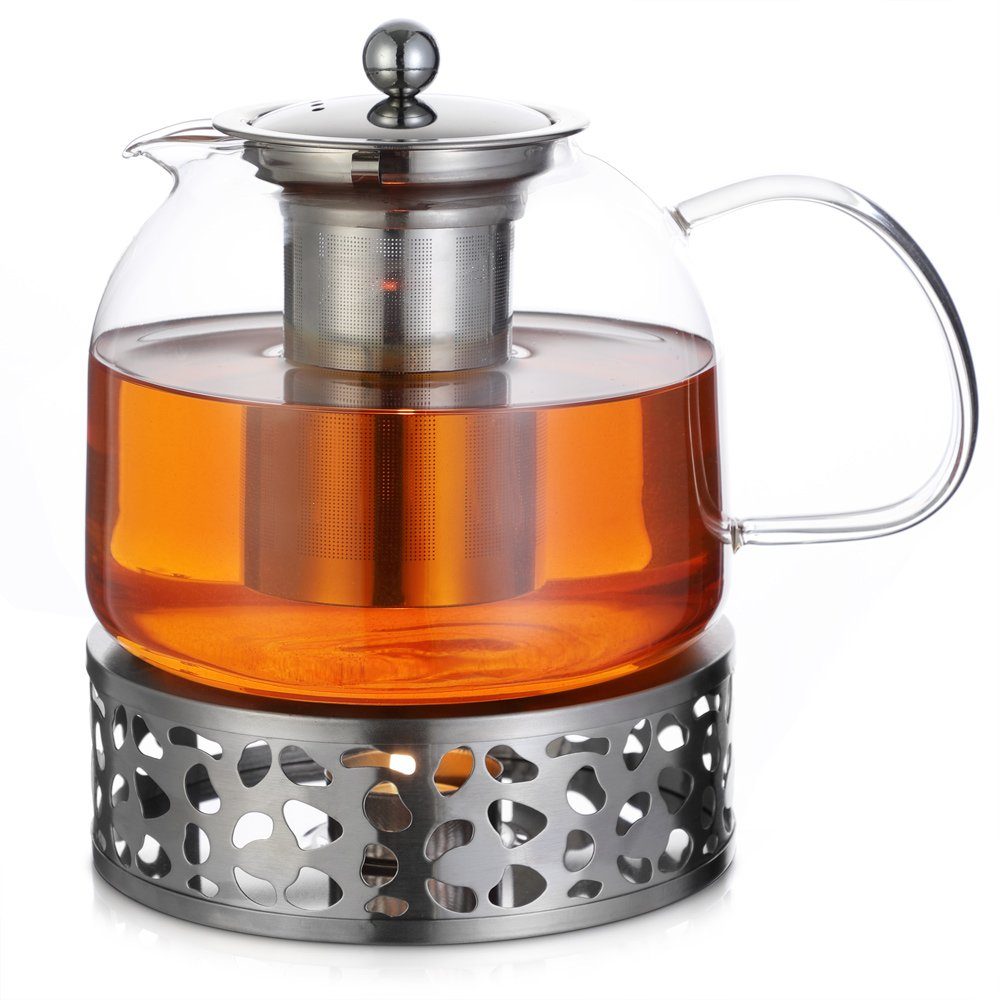 monzana Teekanne, Glas 1,5 L mit Stövchen Set herausnehmbarer Siebeinsatz  Edelstahl spülmaschinengeeignet Teebereiter Glaskanne online kaufen | OTTO