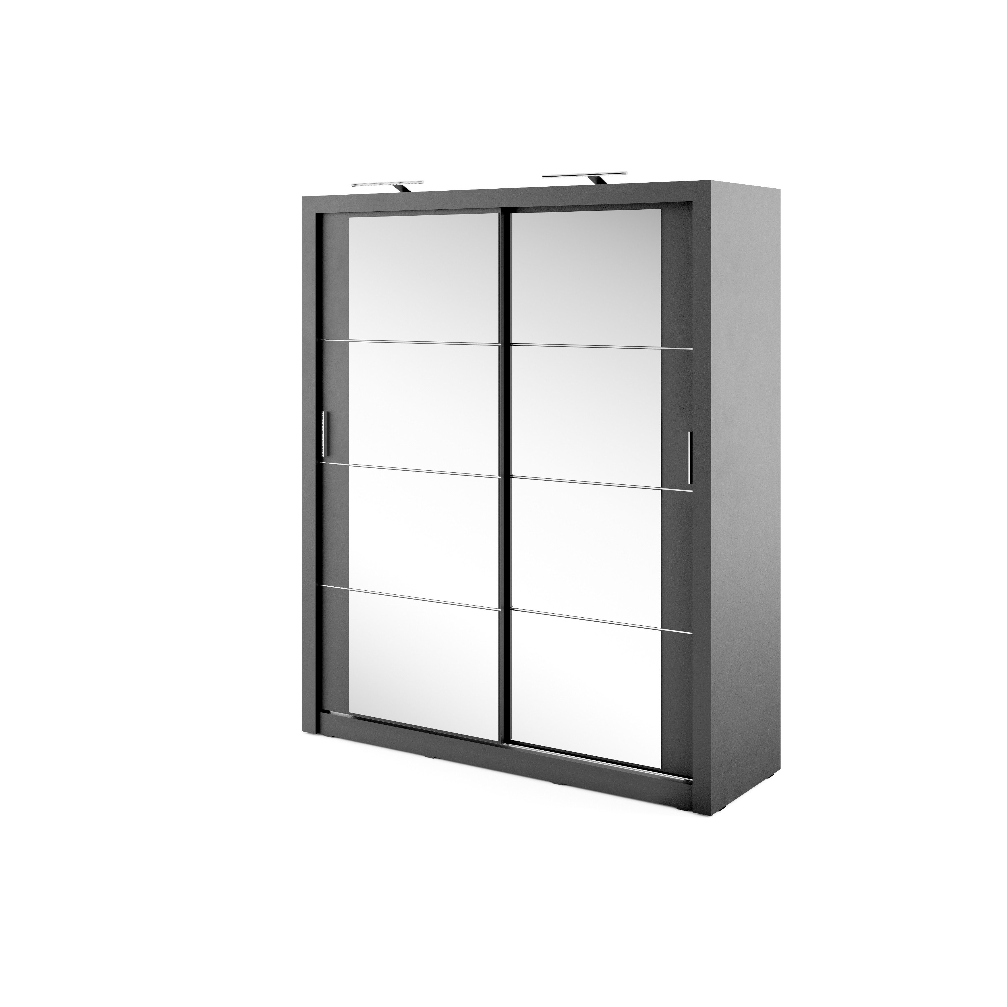 Compleo Kleiderschrank ARTI 03, Mehrweckschrank mit Spiegel Breite 180cm