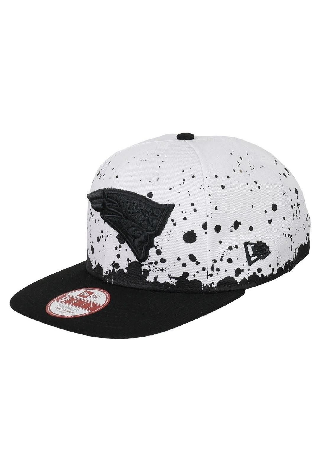 New Era Baseball Cap New England Patriots Splatter Hat 9fifty Cap Weiss M-L