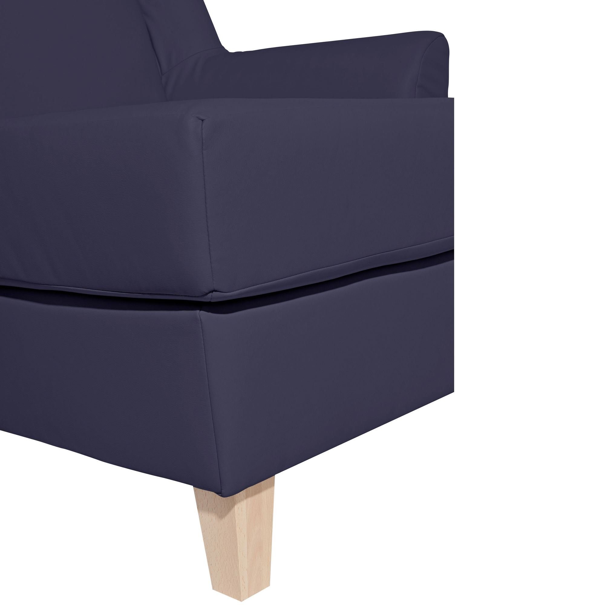 hochwertig XXL-Sessel Sessel natur Sitz Kunstleder inkl. Versand, Kessel 58 21900 Karil / dunkelblau (Sparpreis aufm Kostenlosem Bezug verarbeitet,bequemer Buche 1-St), XXL
