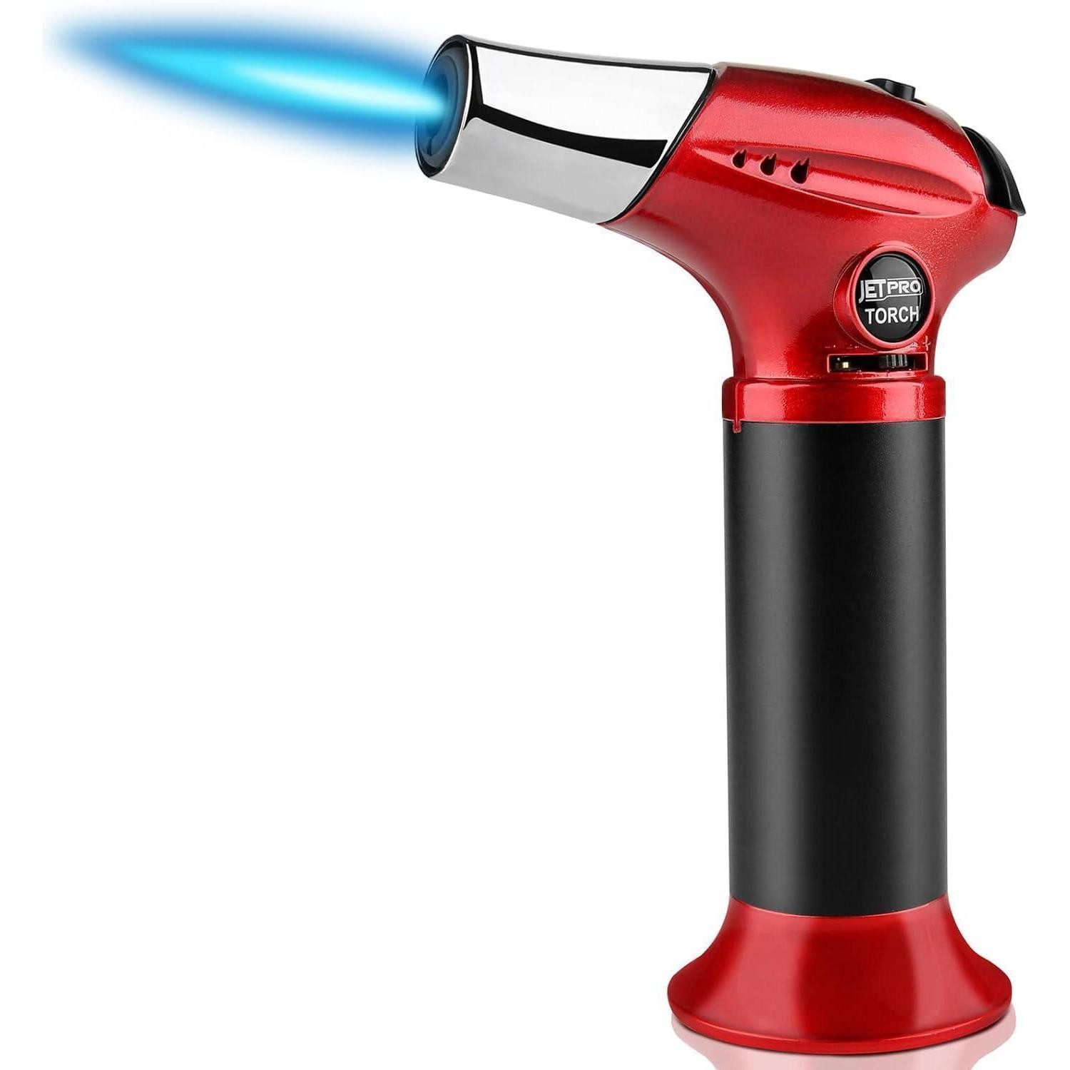 JETPRO Flambierbrenner Butan Fackel Küche Feuerzeug mit einstellbarer Flamme für Desserts