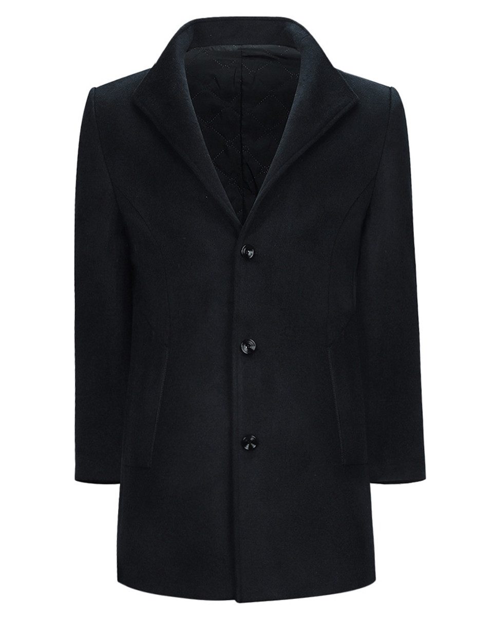 Allthemen Wollmantel mittellanger Wintermantel mit Stehkragen Herrenmantel günstig online kaufen