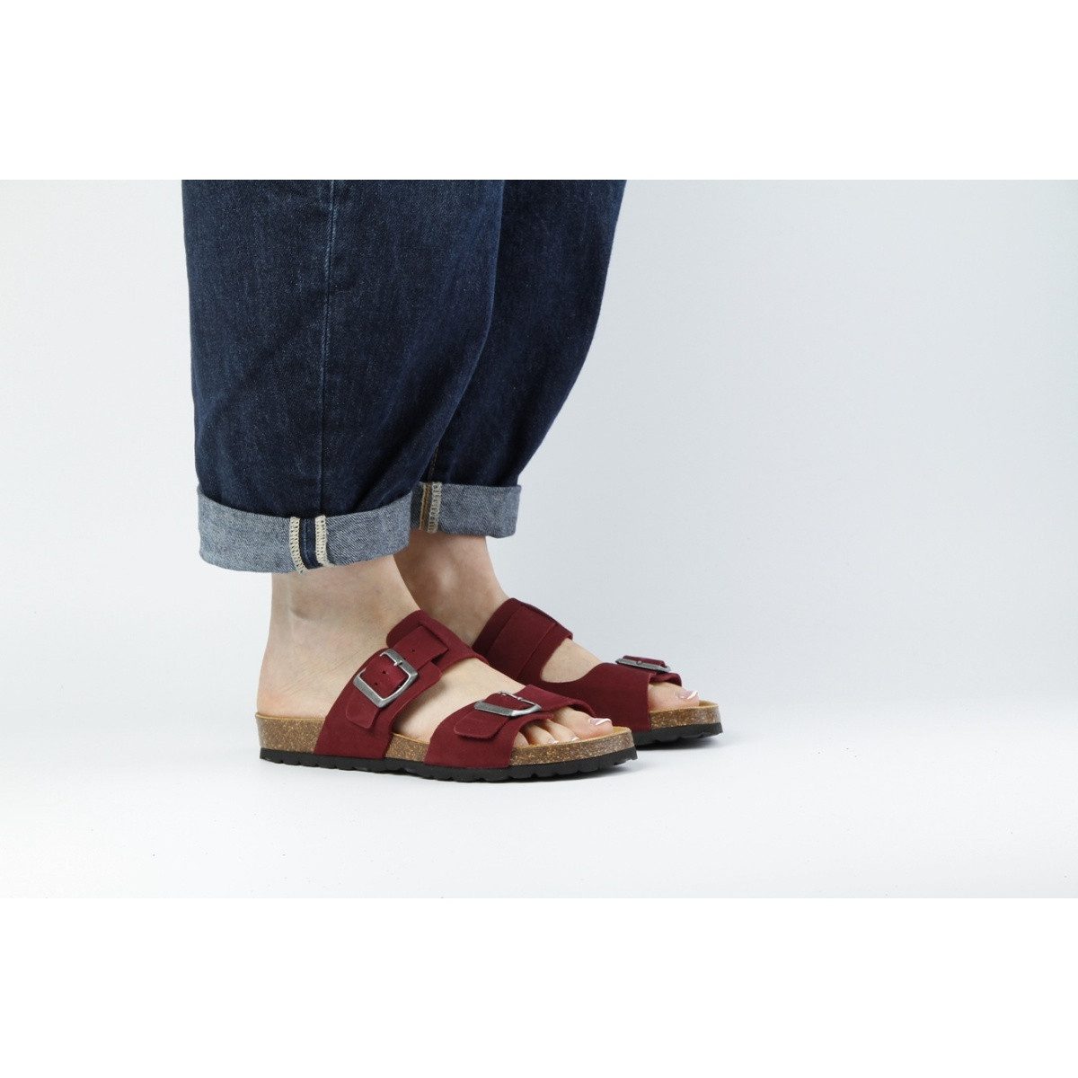 Grand Step Shoes Luca Nubuk (Leder) bordeaux Sandale