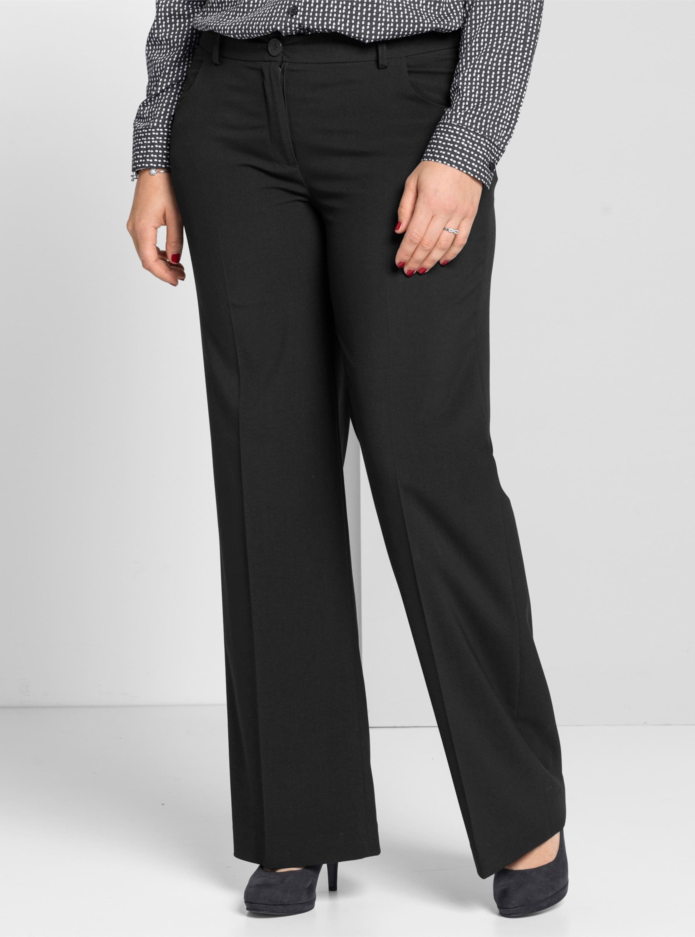 Sheego Jerseyhose Stretch-Hose mit Bügelfalte