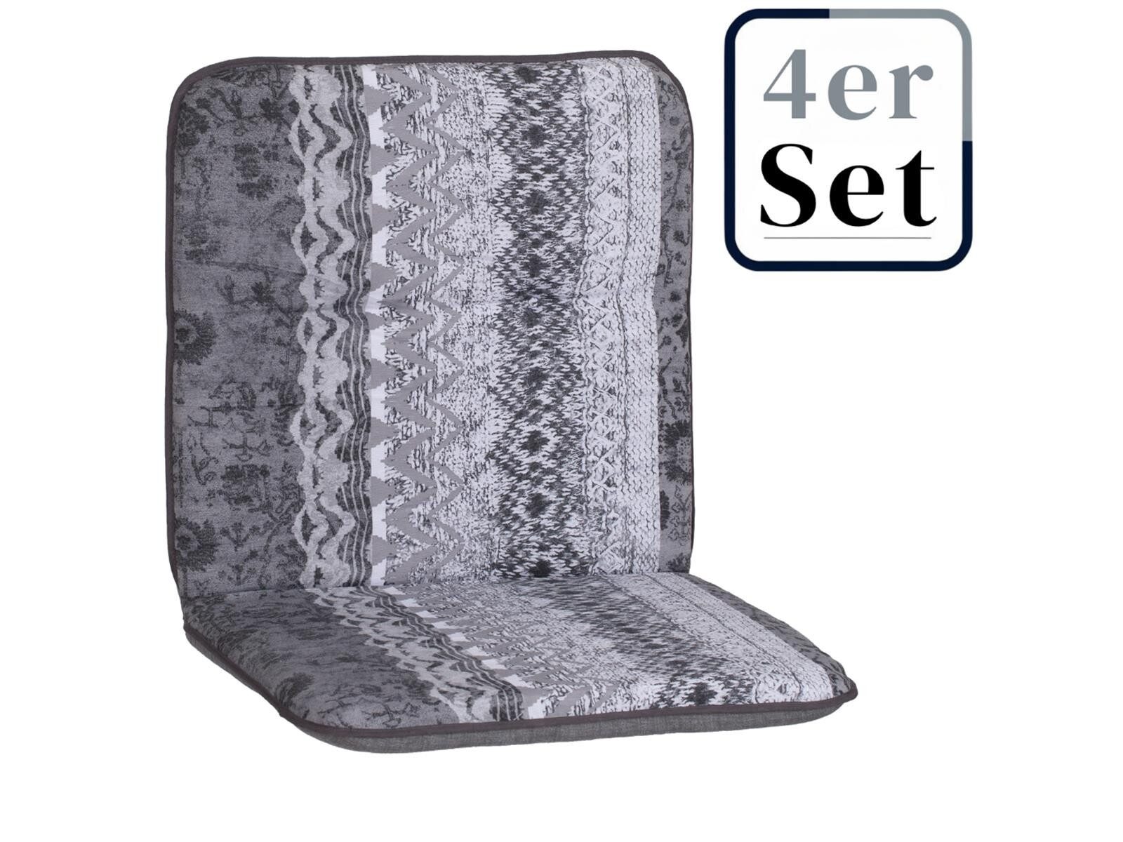 Green Spirit Polsterauflage Auflagen-Serie »Elbasan« gestreift grau, (Set, 4 St., 4er Set)