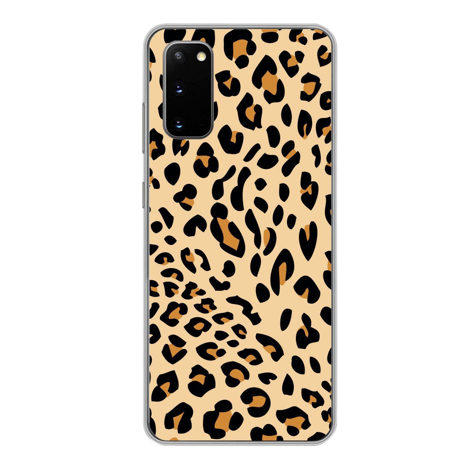 MuchoWow Handyhülle für Samsung Galaxy S20 Tiermuster - Panther - Leopard, Phone Case, Silikon, Schutzhülle Dünn