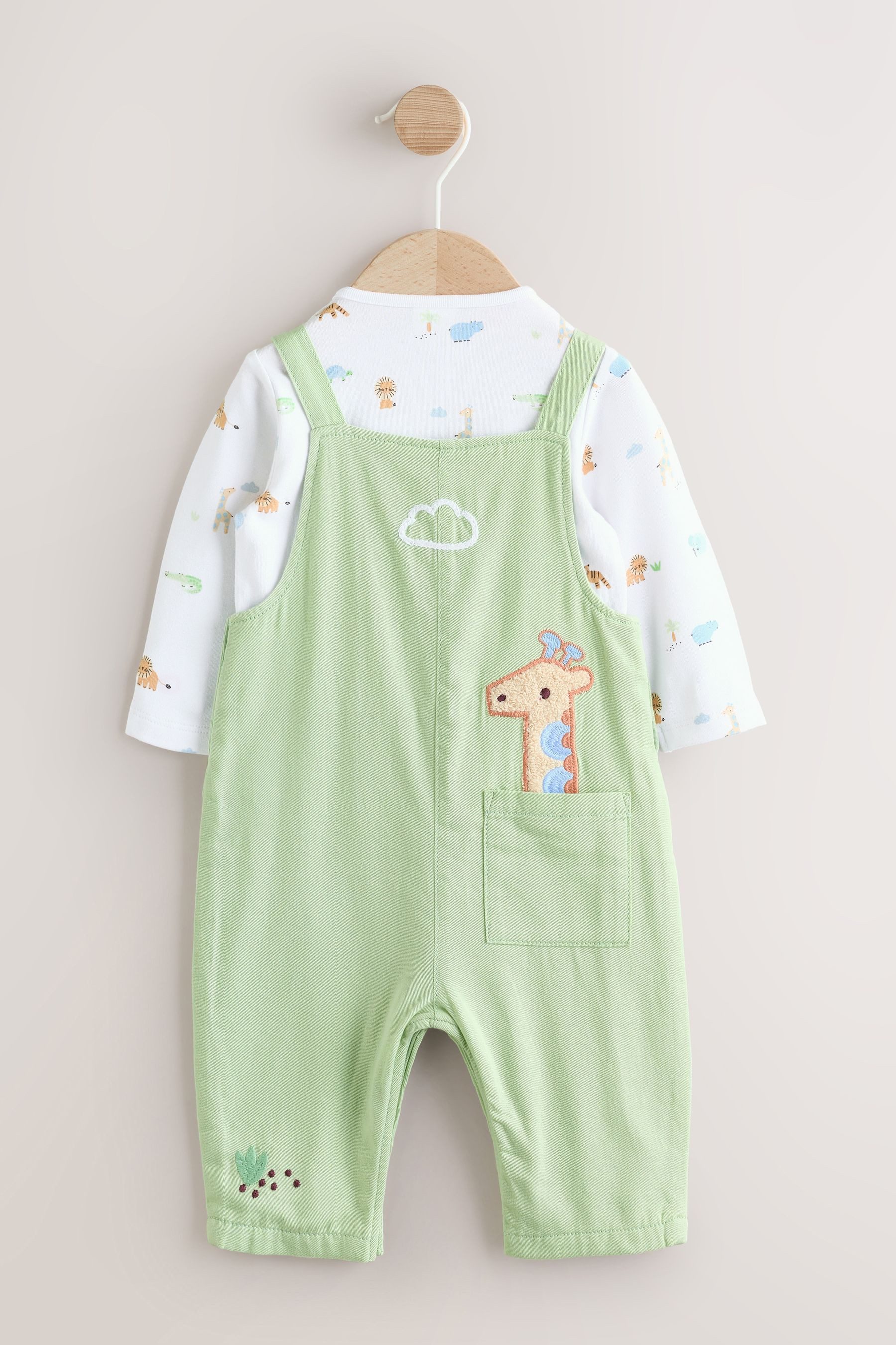 Next Body & Hose Twill-Latzhose und Bodysuit für Babys im Set (2-tlg)