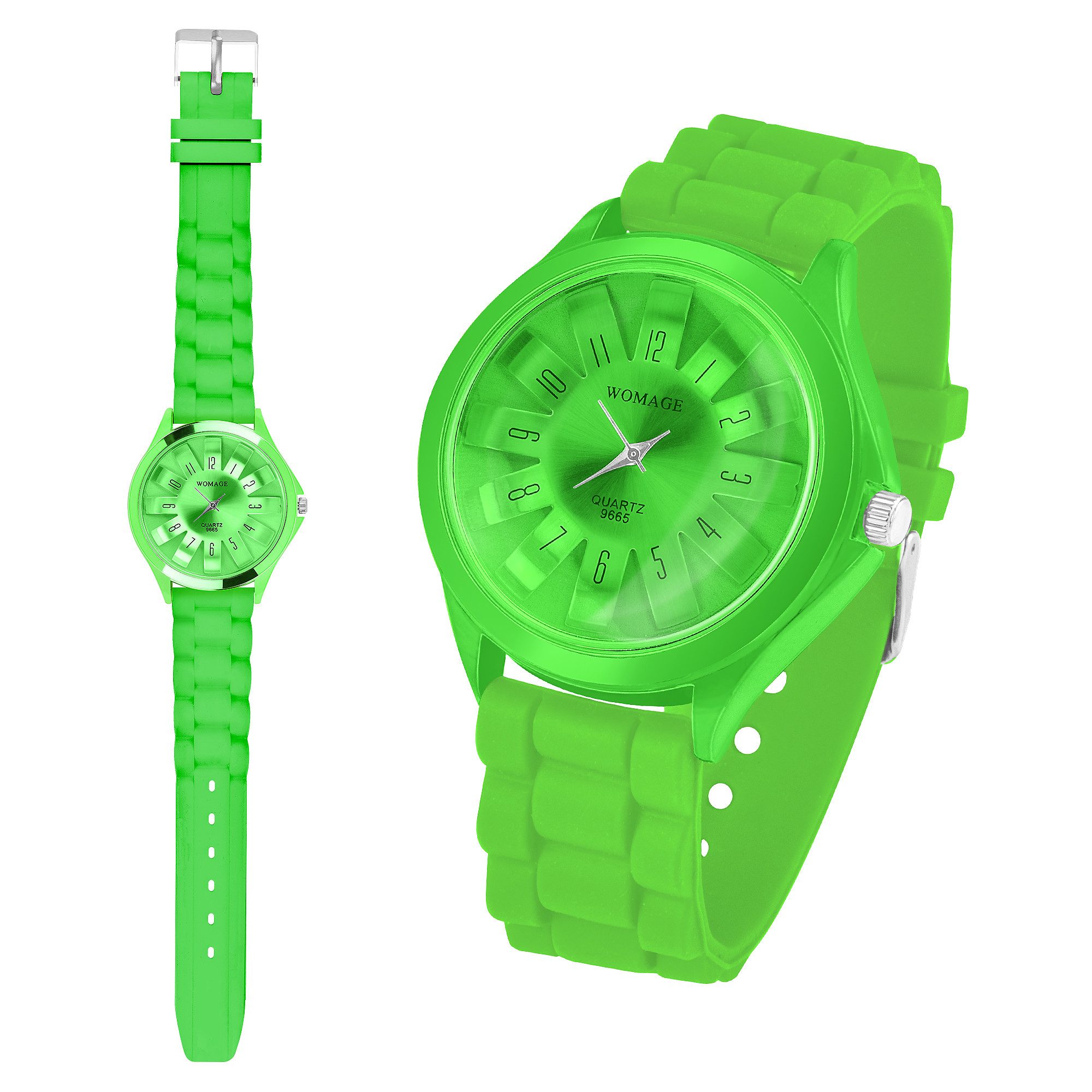 Taffstyle Quarzuhr Damen Silikon Armbanduhr Silikon Uhr für Frauen modern und zeitlos, (Mädchen Jungen Sportuhr Bunte Kinderuhr Farbige Lernuhr Silikonuhr Süß), Leicht und bequem