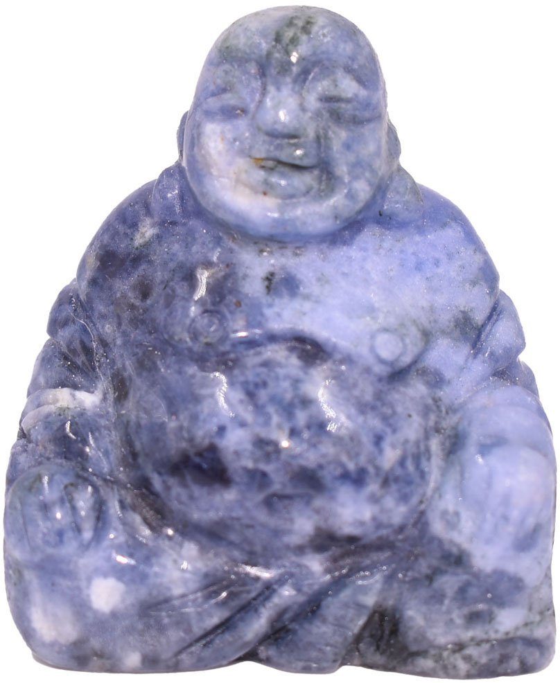 Firetti Buddhafigur Schmuck Geschenk Edelsteinfigur Ausdauer & Mut Sodalith  (1 St), Perfekt zu jedem Anlass - Geburtstag, Weihnachten! | Engelfiguren