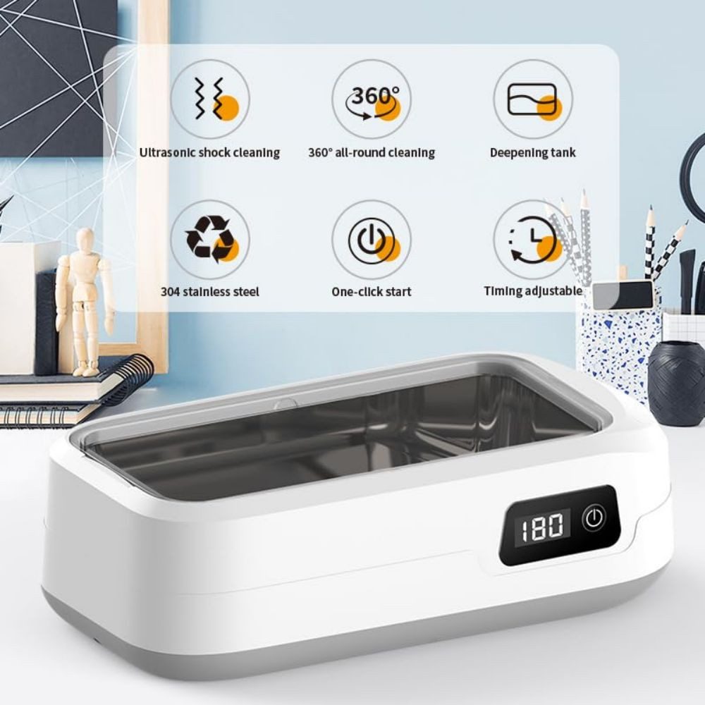 Ophy Ultraschallreiniger Ultraschallreinigungsgerät mit digitalem Timer, 640 ml Kapazität, ideal für Brille, Schmuck & mehr