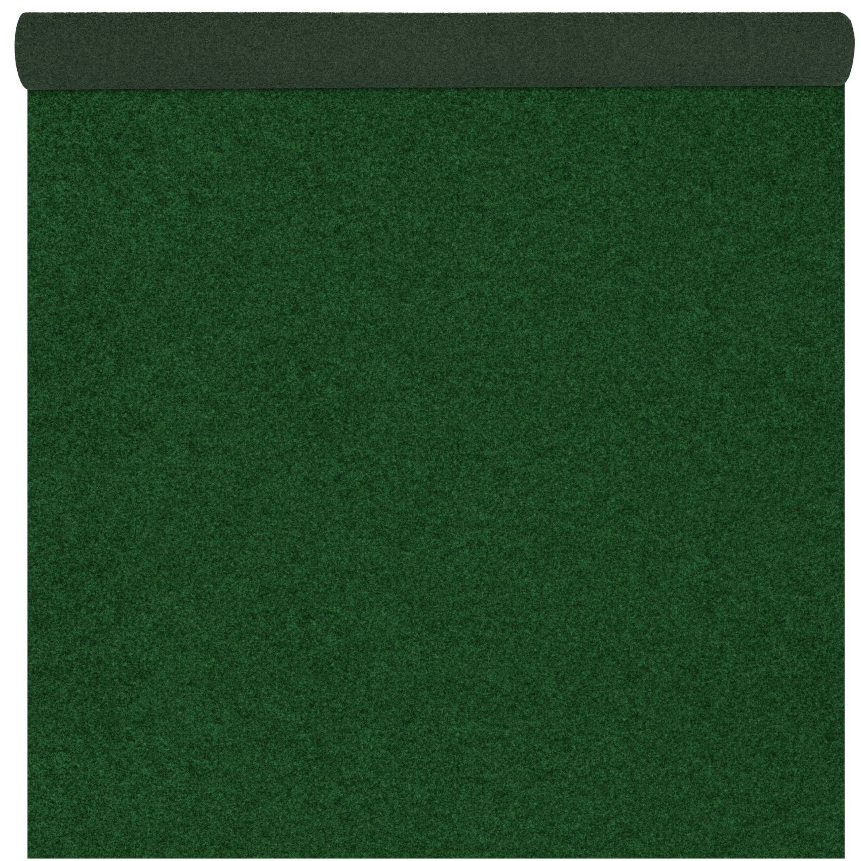 ANRO Teppich AXEL Event- Messeteppich Meterware Дорожка BFl-S1, eckig, Höhe: 3 mm, schwer entfalmmbar Дорожка von der Rolle 1st=0,5m Uni-Einfarbig Grün