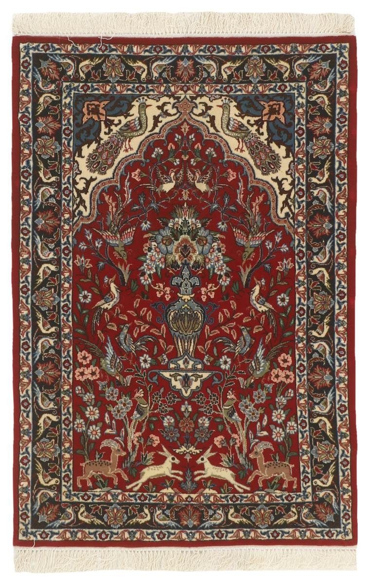 Orientteppich Isfahan 71x106 Handgeknüpfter Orientteppich / Perserteppich, Nain Trading, rechteckig, Höhe: 6 mm