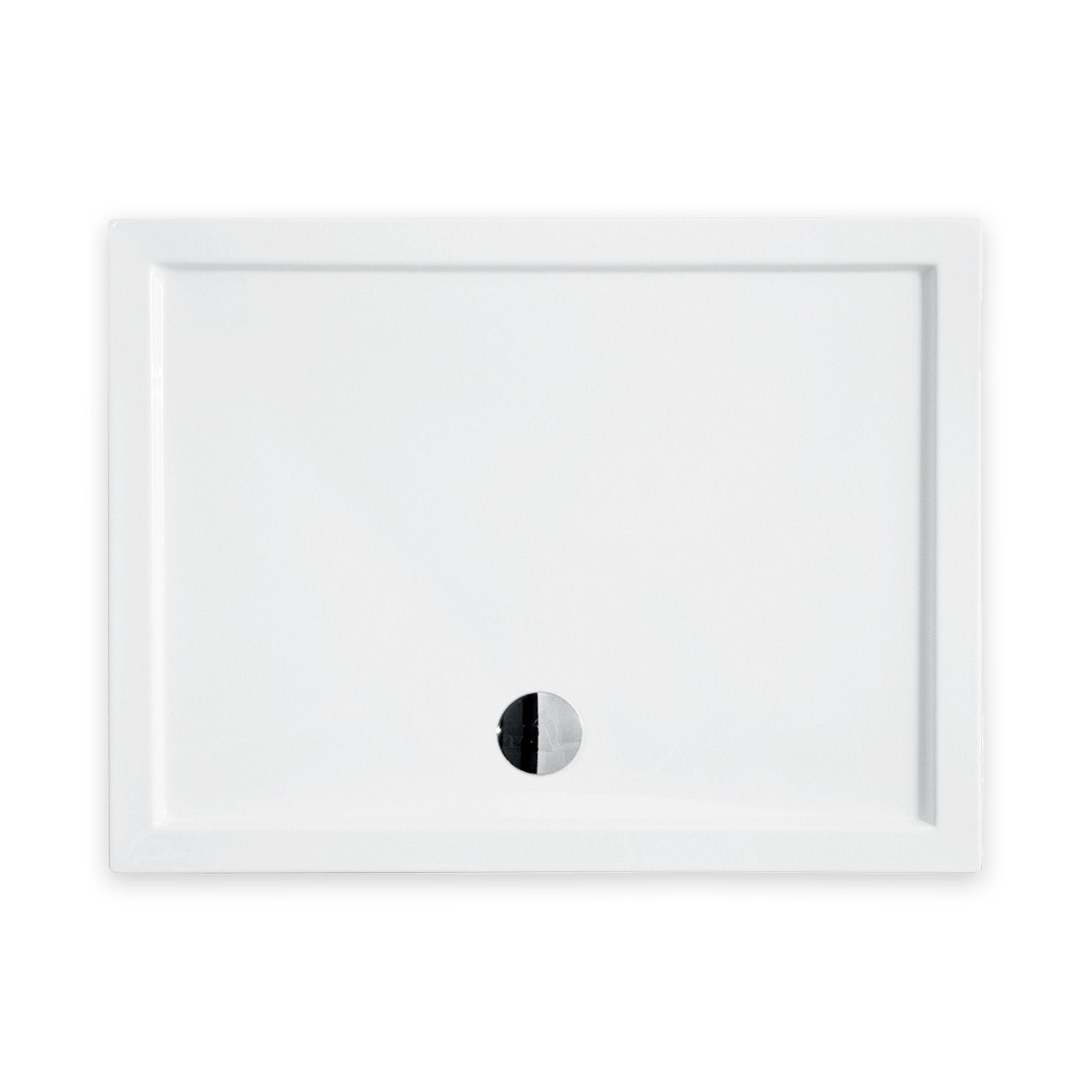 KOLMAN Duschwanne Alpina Duschtasse, Rechteckig, Acryl, 100x80 cm, Ablaufgarnitur GRATIS