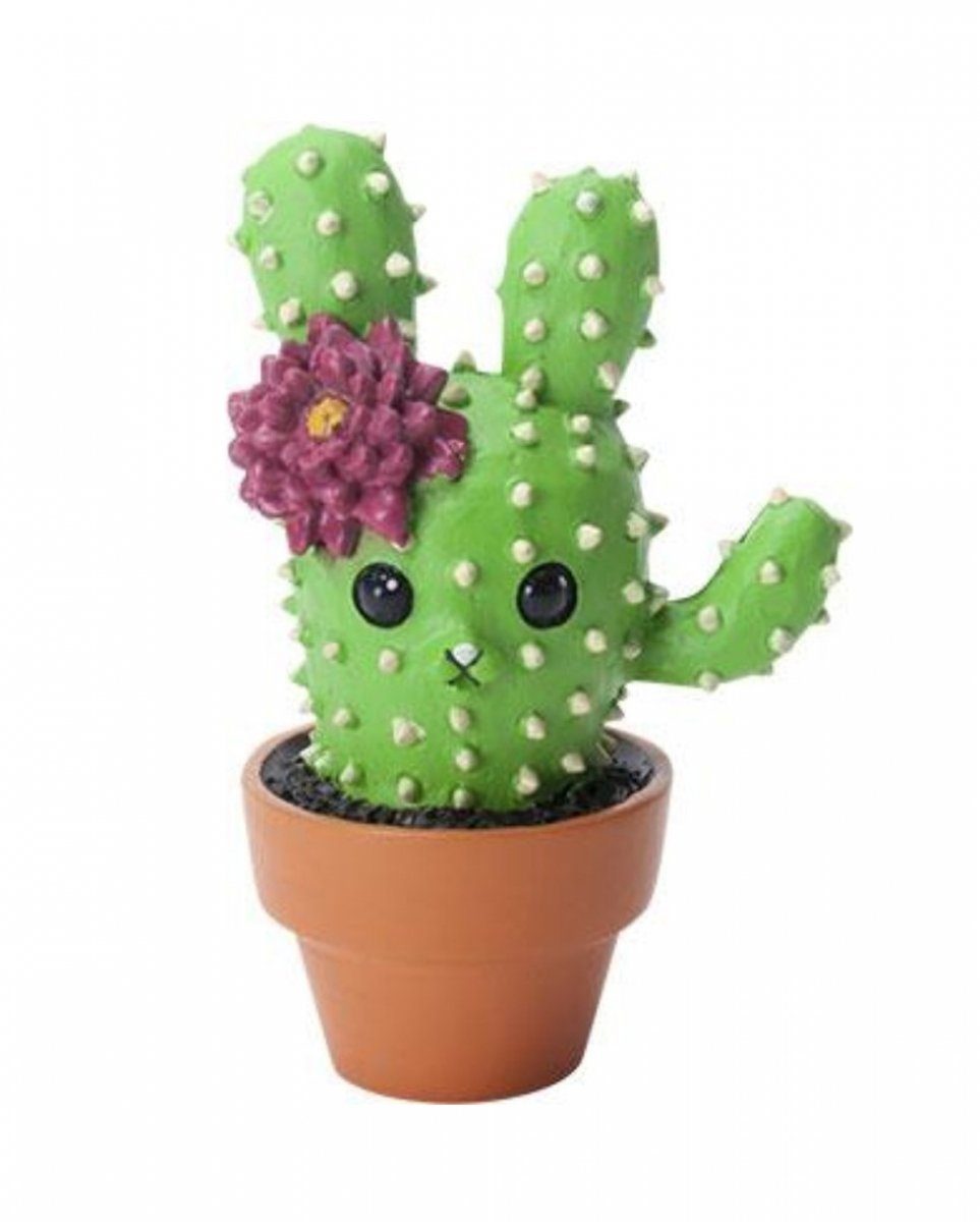 Horror-Shop Dekofigur Häschen als Kaktus-Figur 7cm als süße Geschenkidee